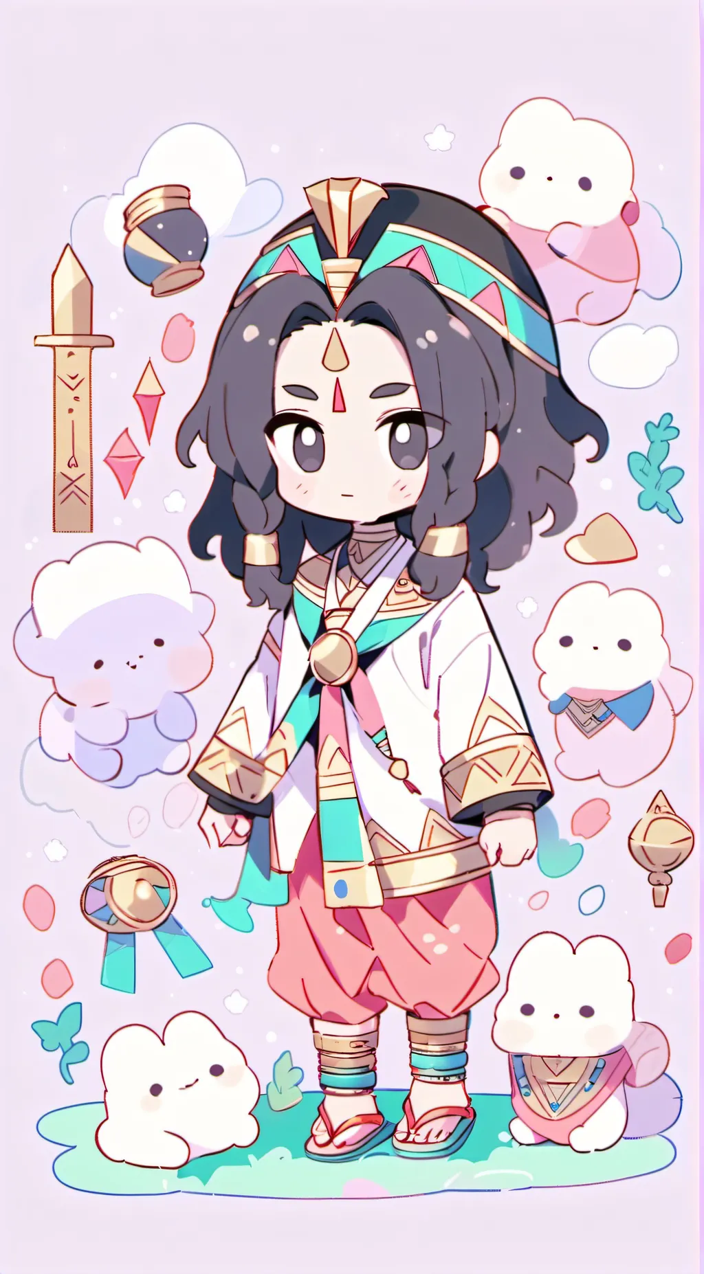 ai character: Anubis  background
