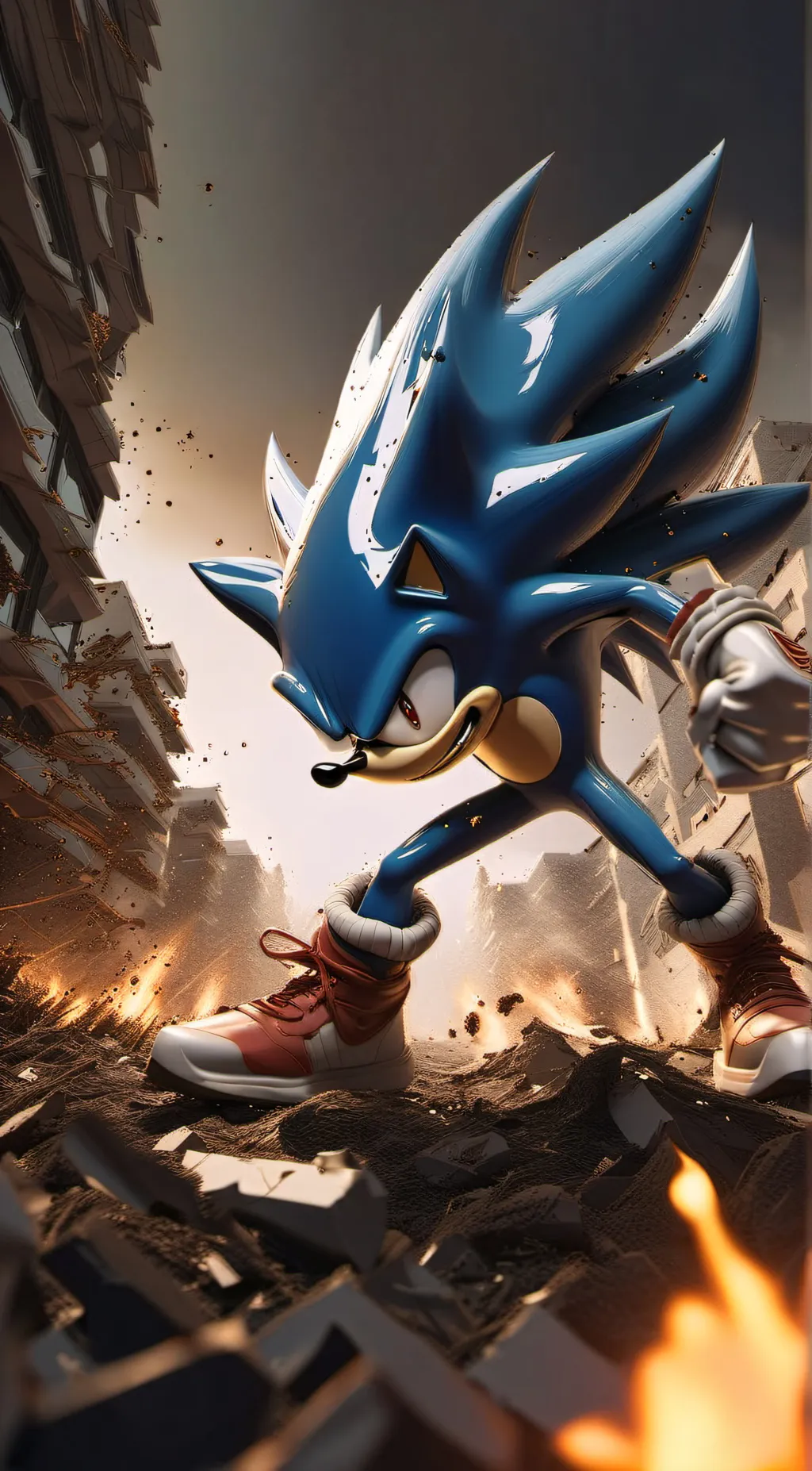ai character: Giant Sonic exe background