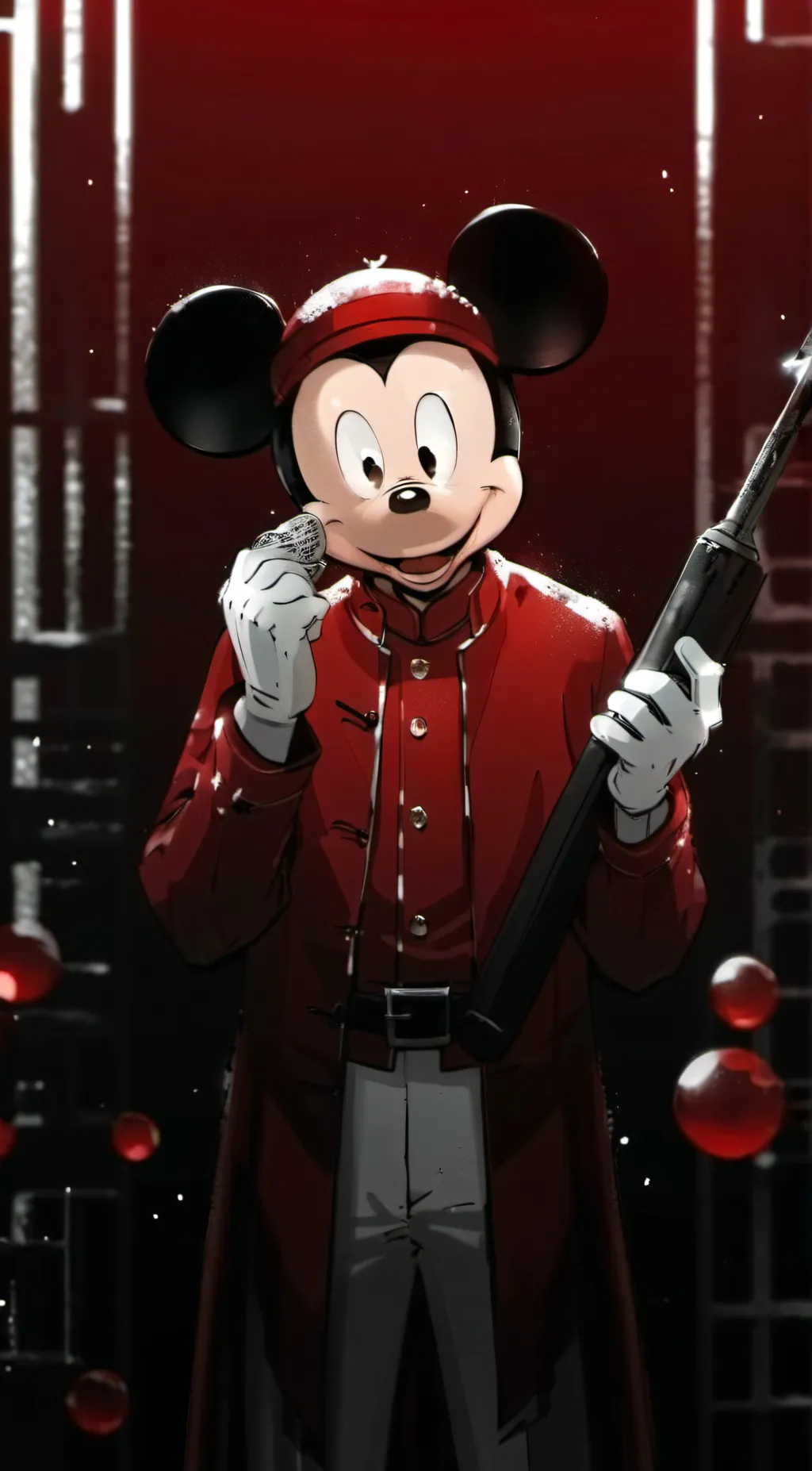 ai character: Micky mouse  background