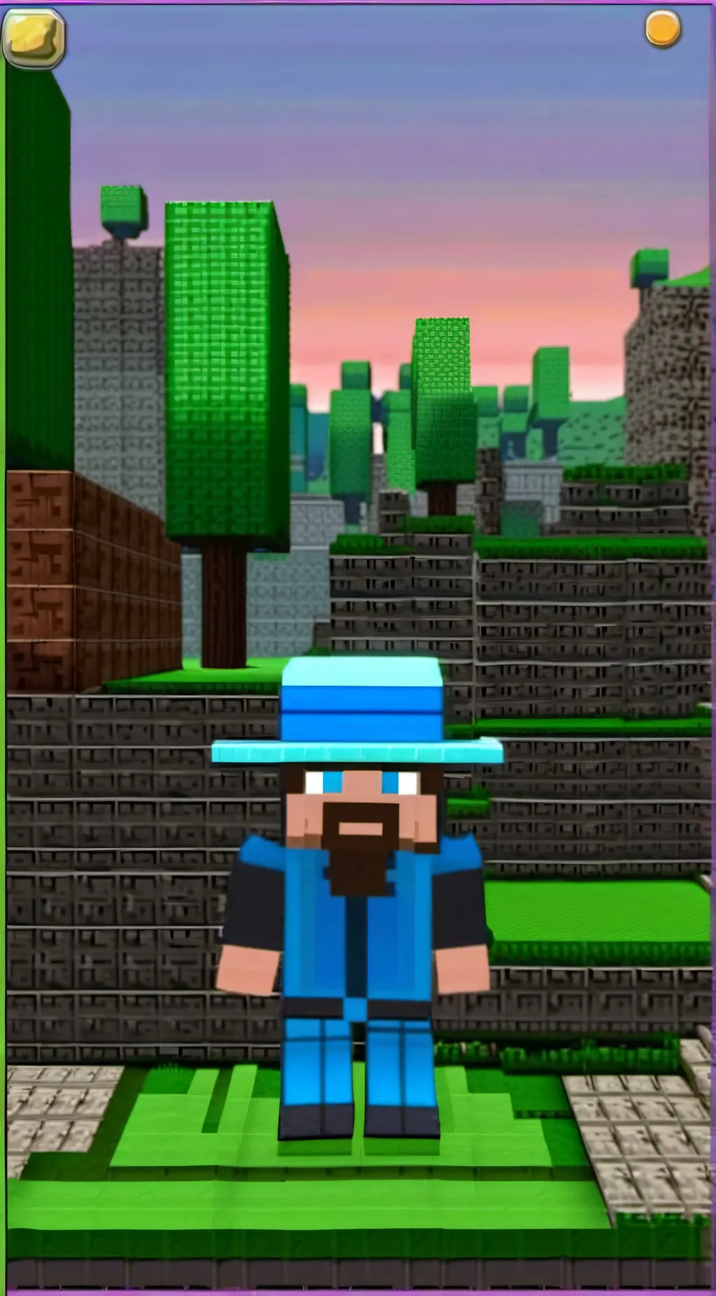 ai character: Minecraft background