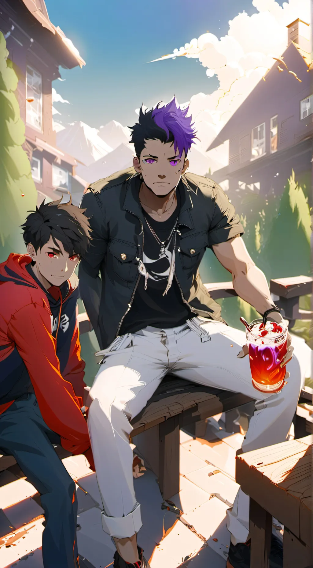 ai character: Titans at fast 🍔 background