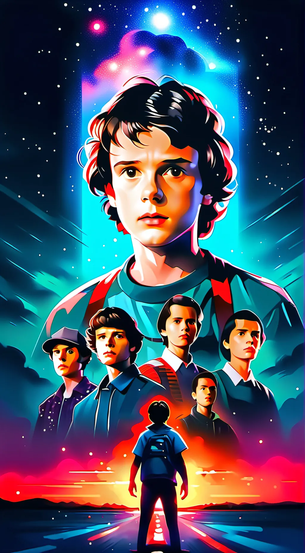 ai character: Stranger Things background