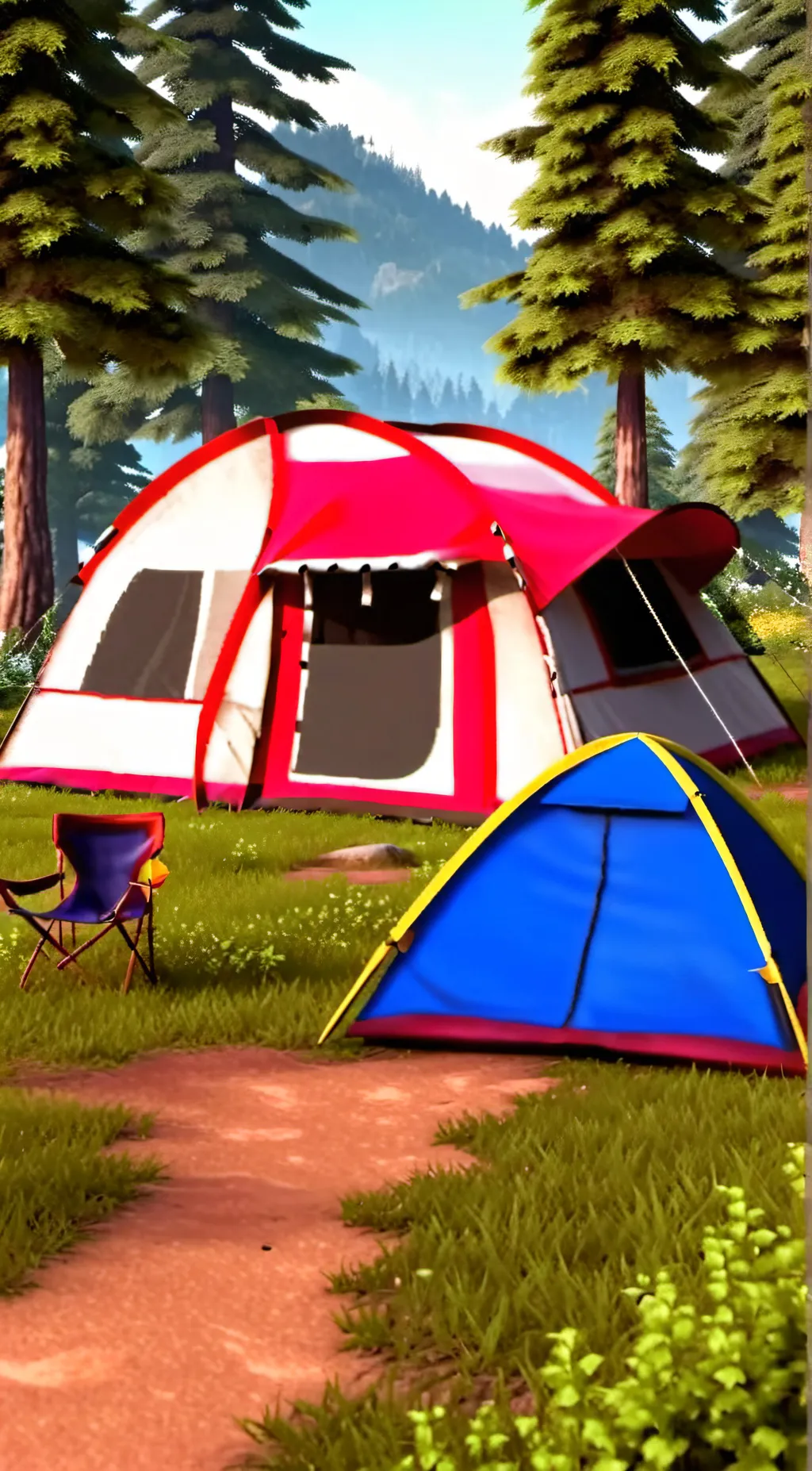 ai character: Camping  background