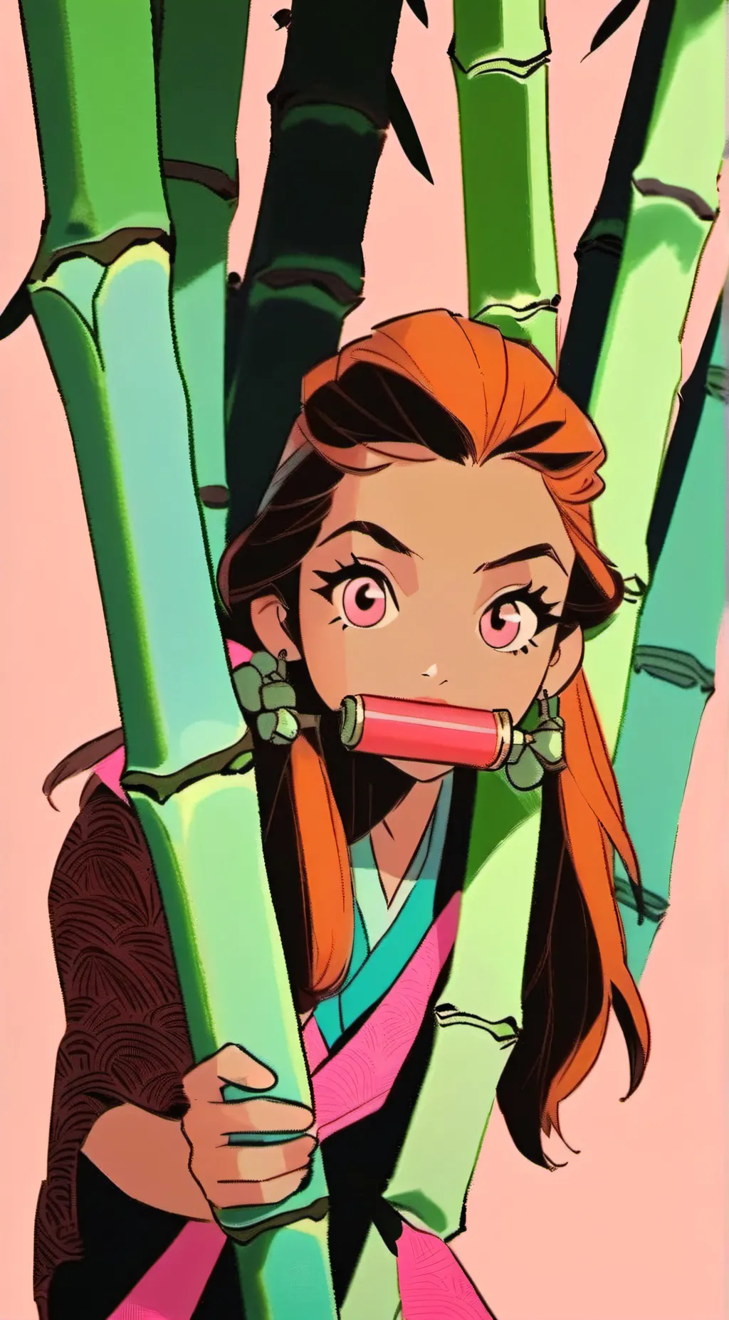 ai character: MHA × Nezuko background