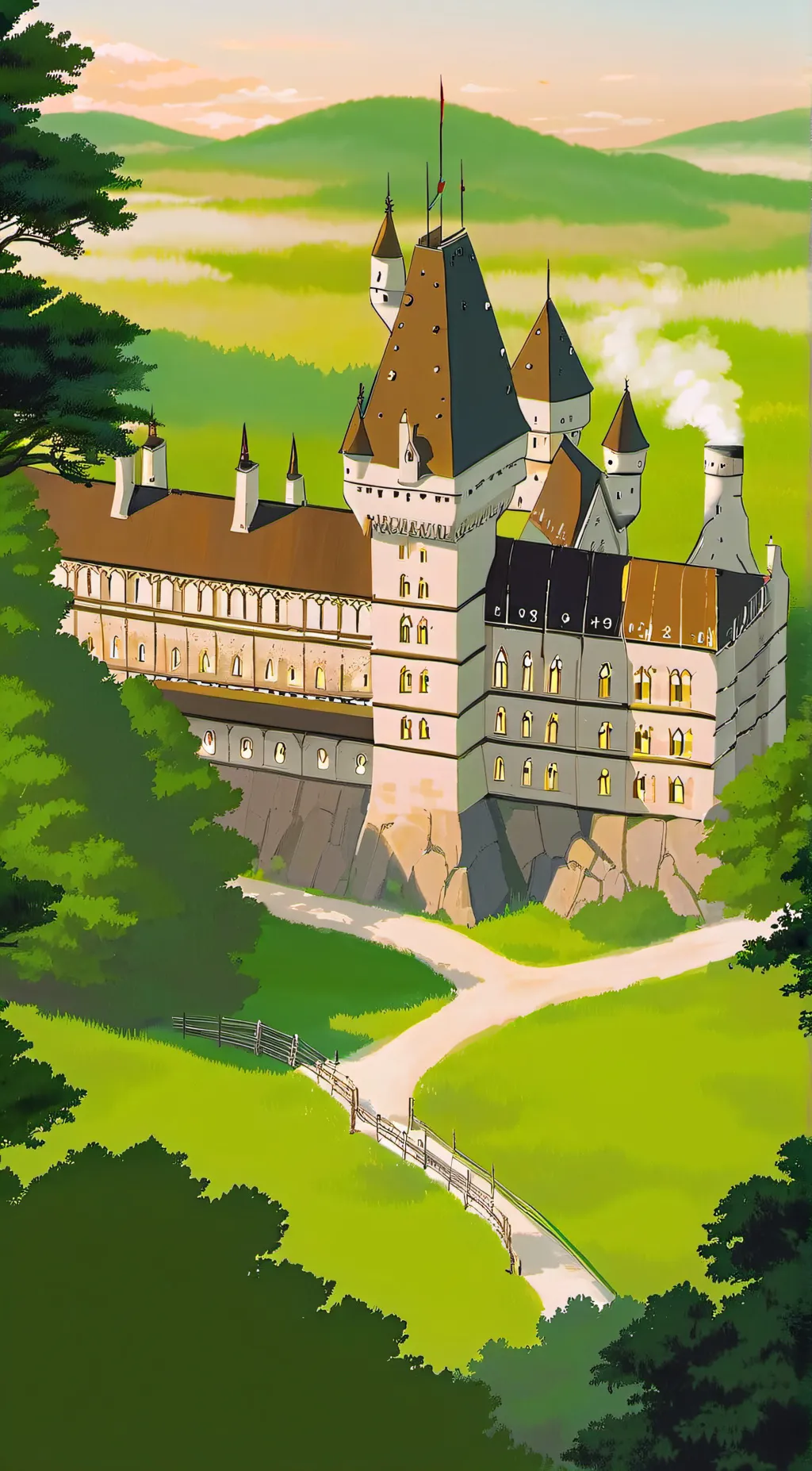 ai character: Hogwarts  background