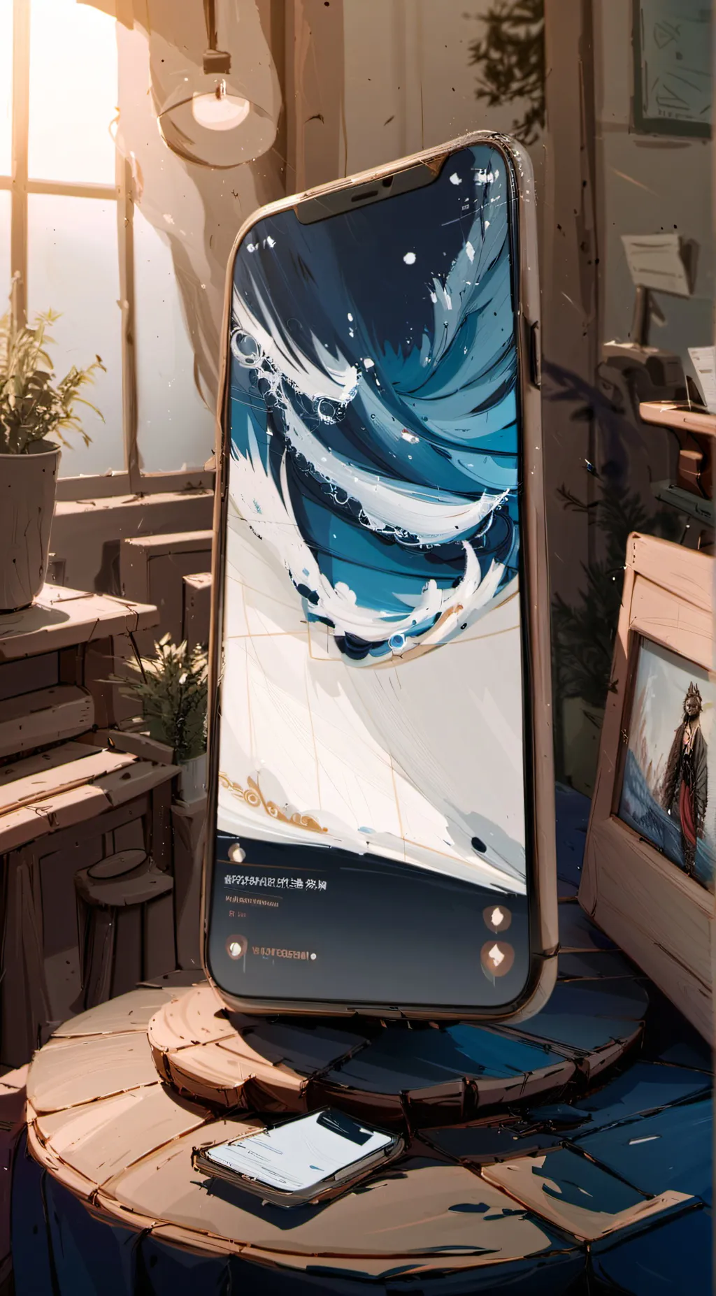 ai character: large speaker man background