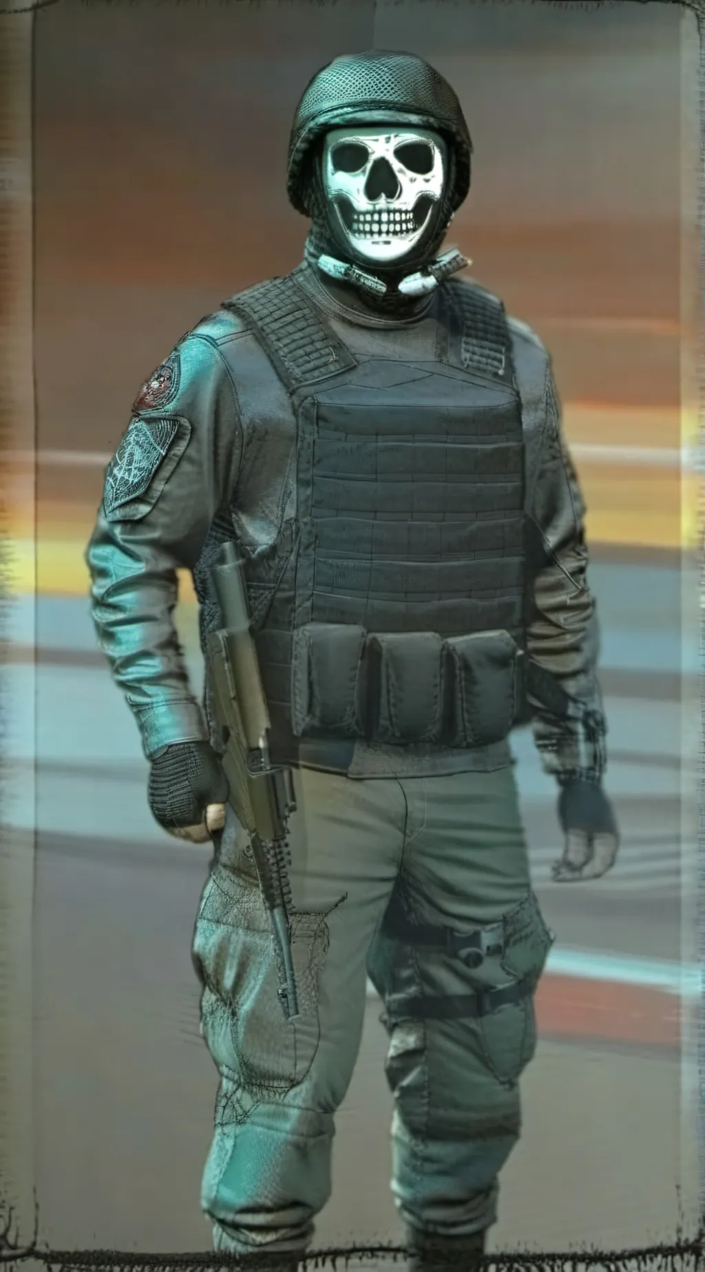 ai character: ghost  background