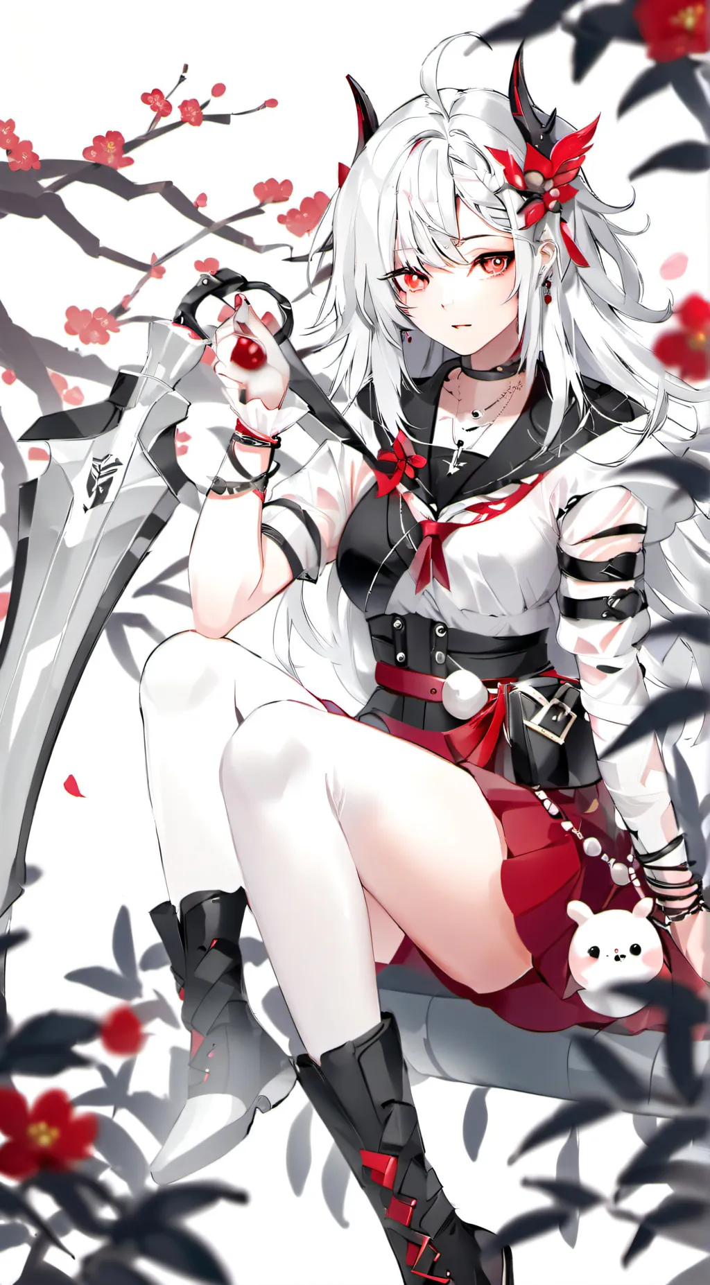 ai character: cat girl background