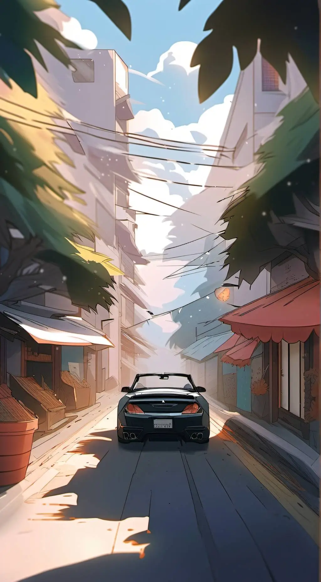 ai character: MHA road trip background