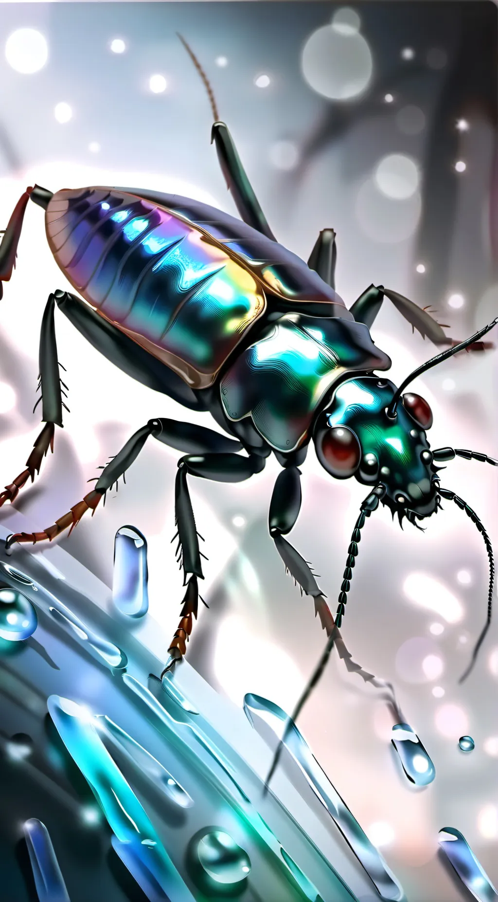 ai character: roasting cockroach background
