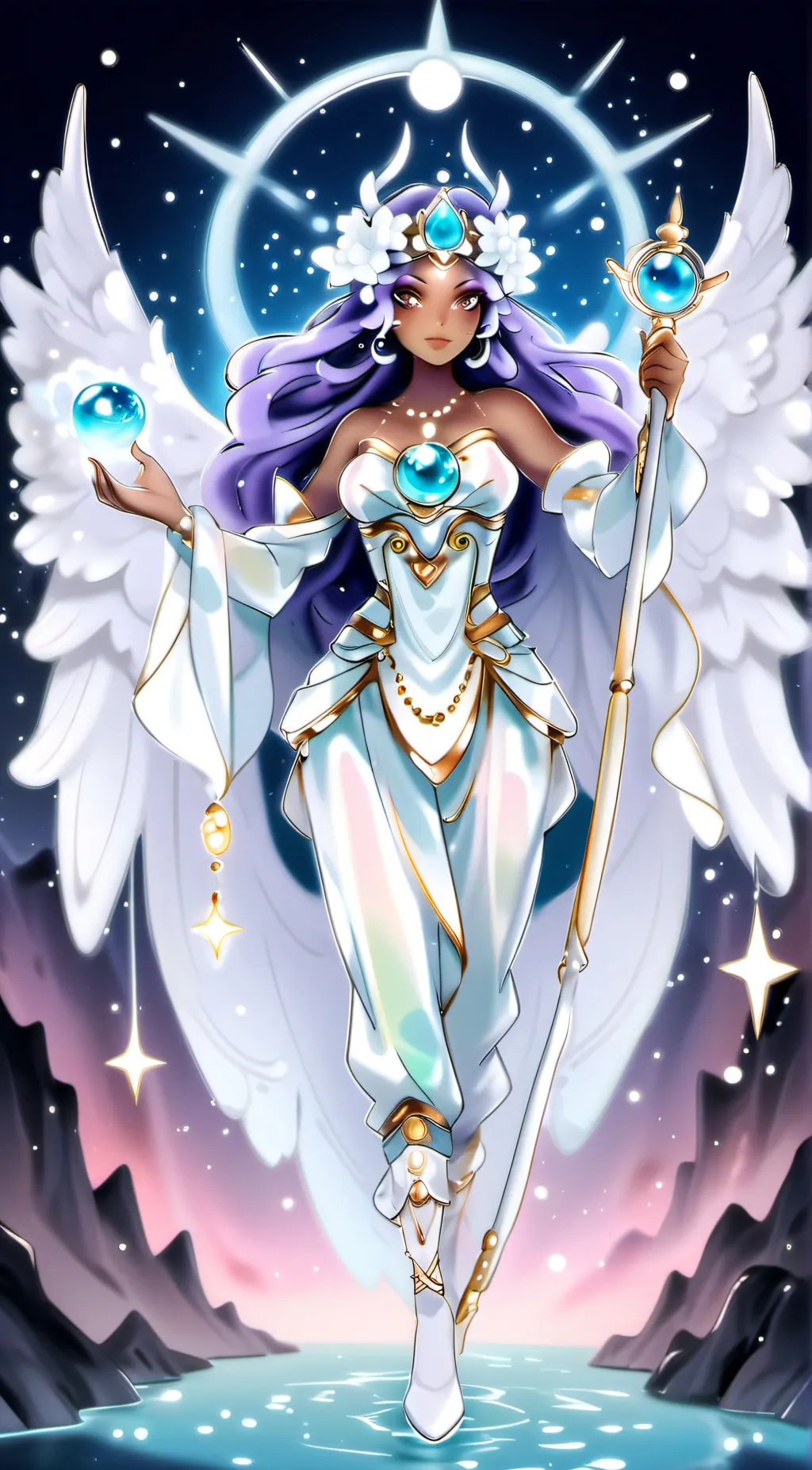 ai character: Crystal background