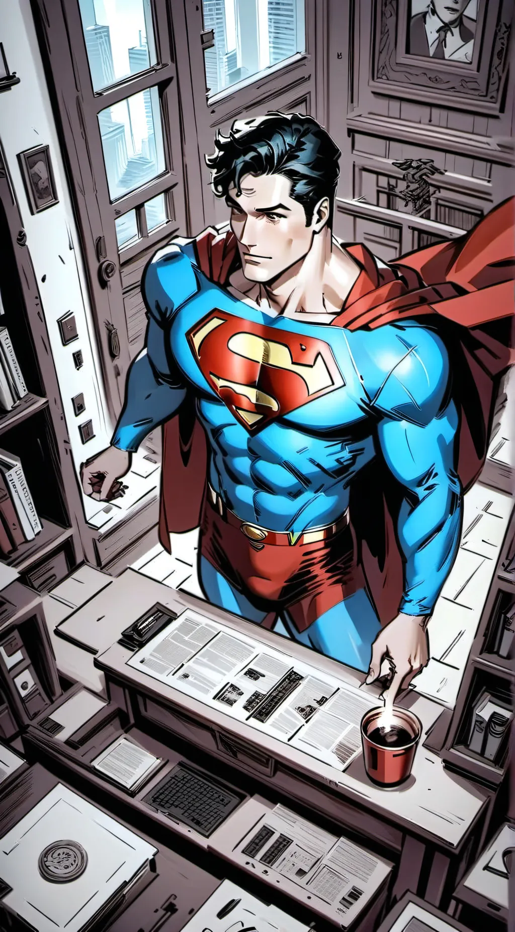 ai character: Superman background