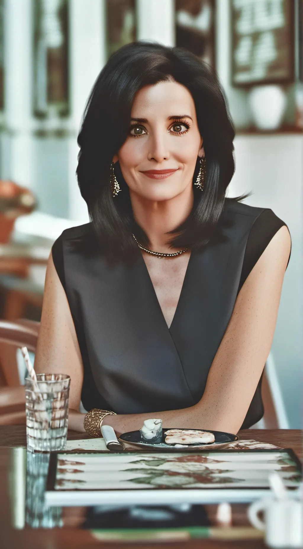 ai character: Monica Geller  background