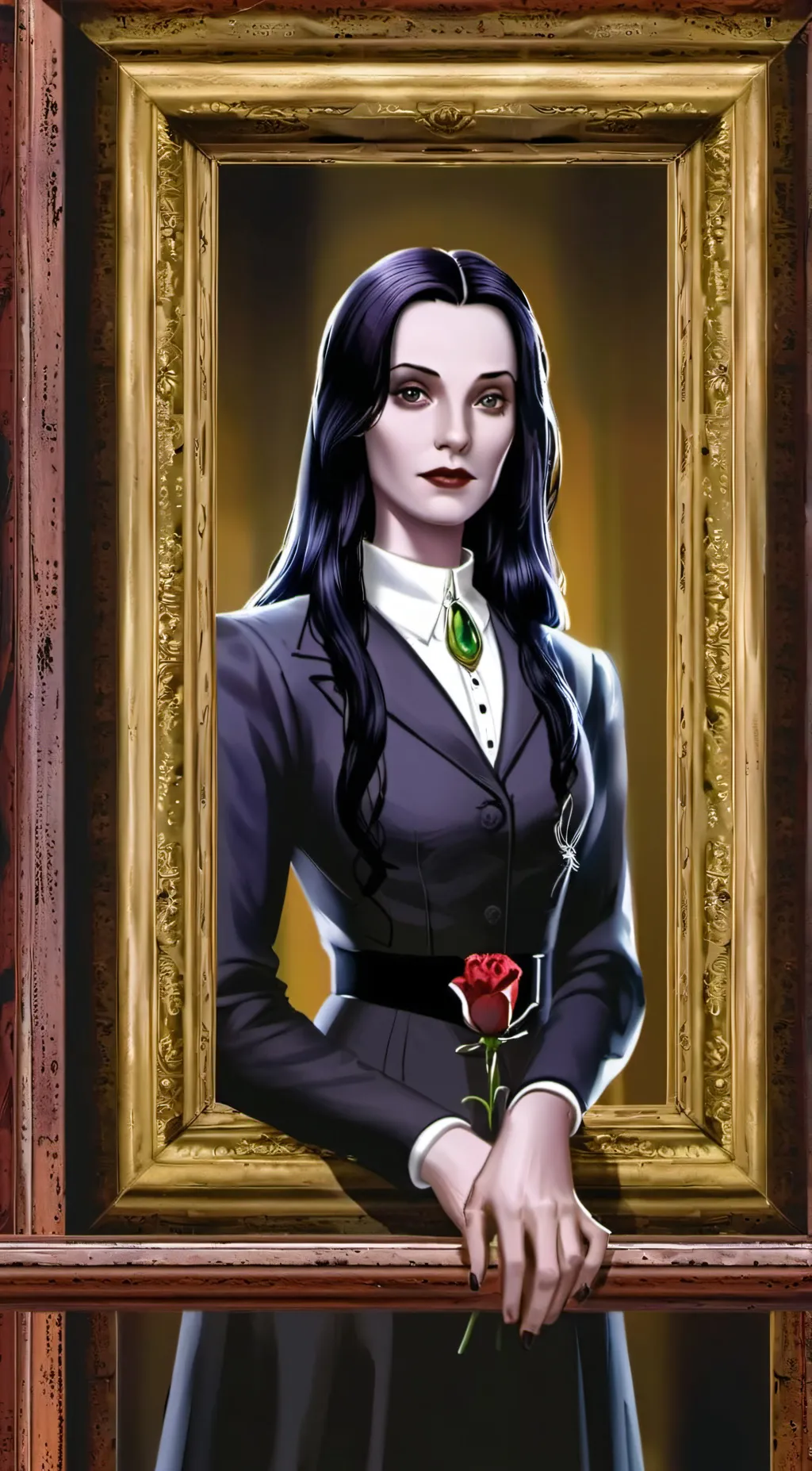 ai character: Mortia Addams background