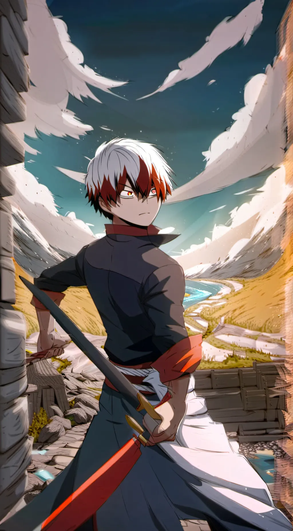 ai character:  todoroki background