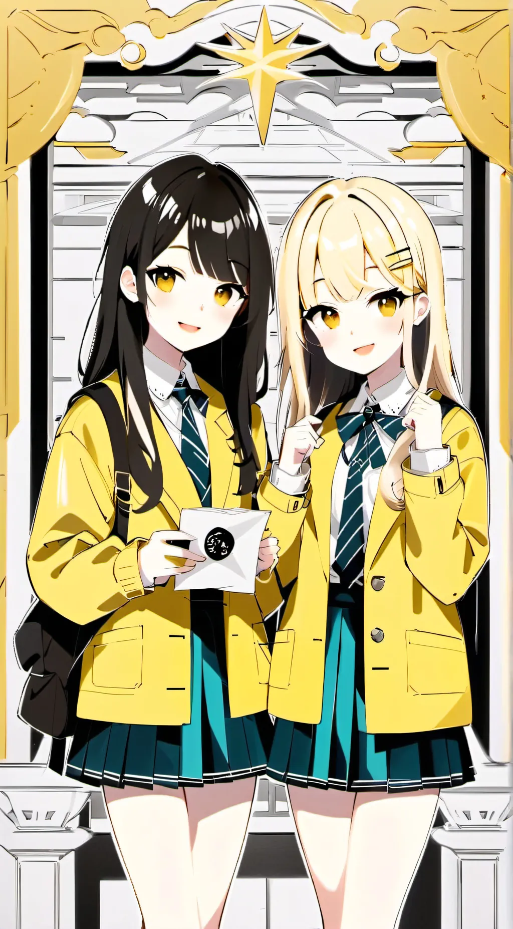 ai character: Mika and Ami background