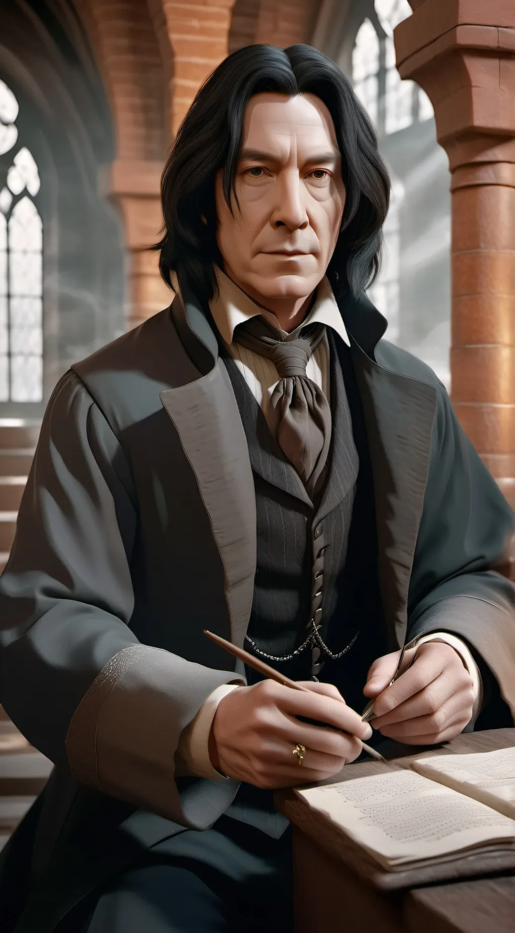 ai character: severus snape  background