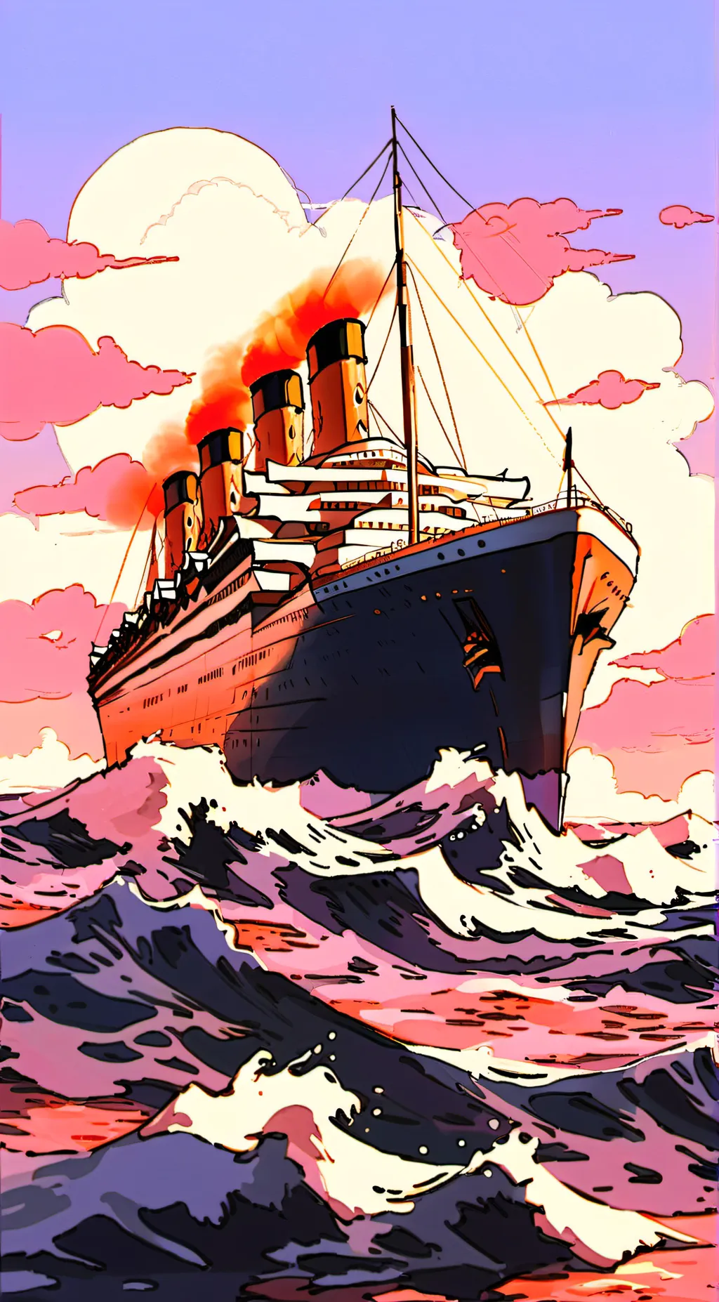 ai character: tlg titanic  background