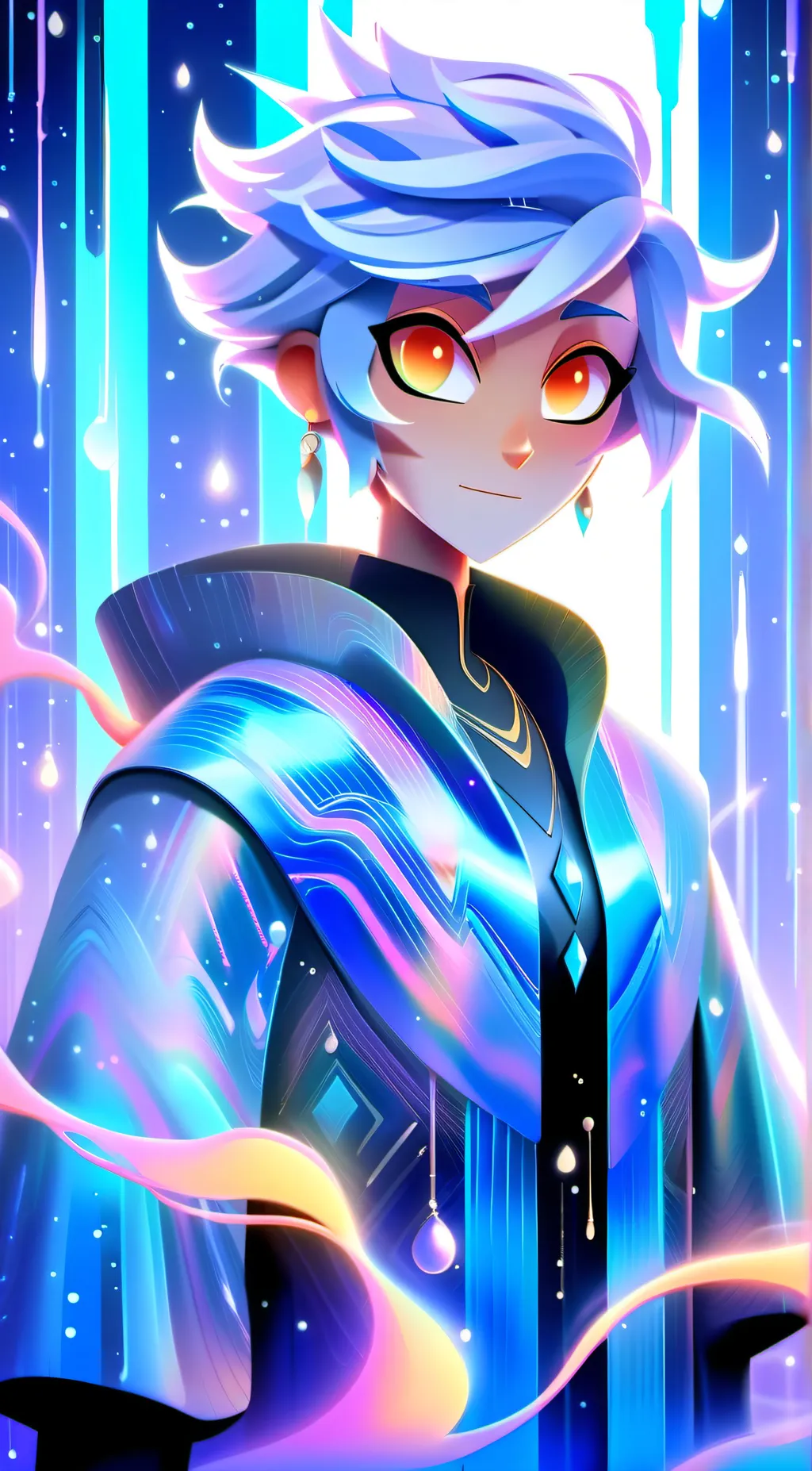 ai character: HH sleep over background