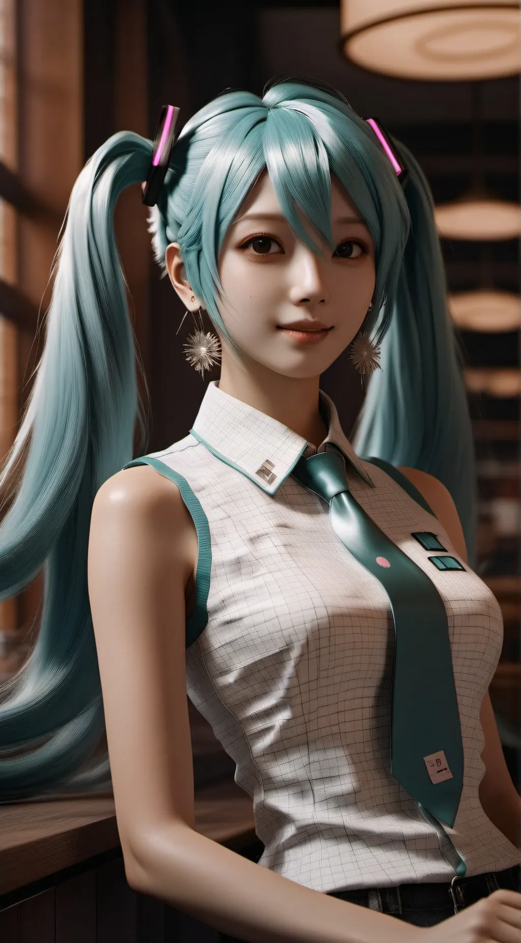 ai character: Hatsune miku background