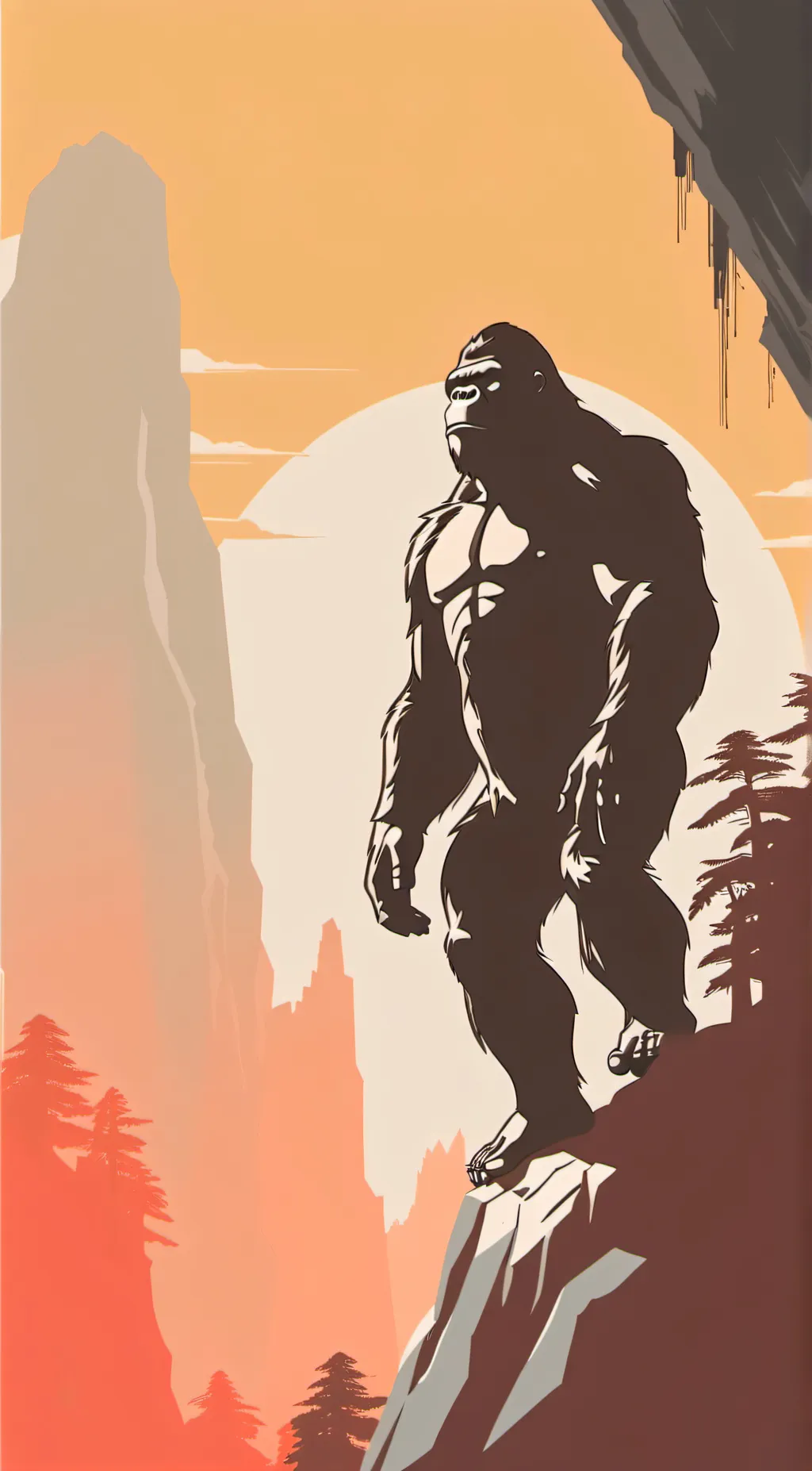 ai character: king kong background