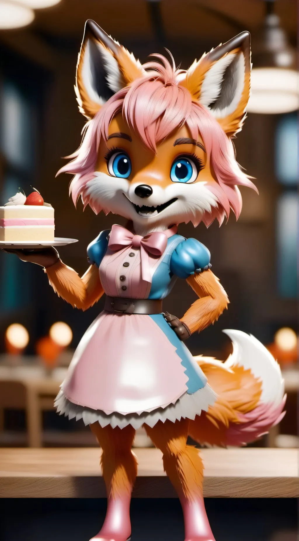 ai character: Nela the fox background