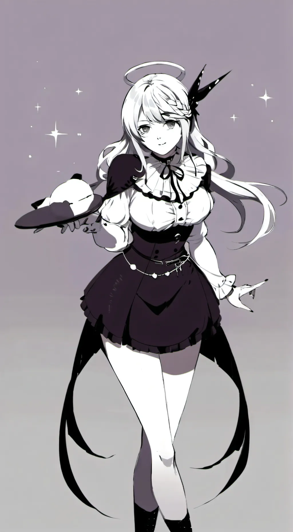 ai character: sus miss circle  background