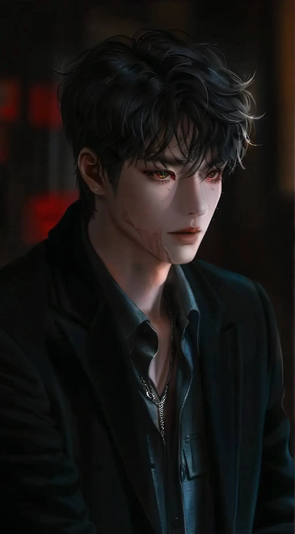 ai character: Justin  background
