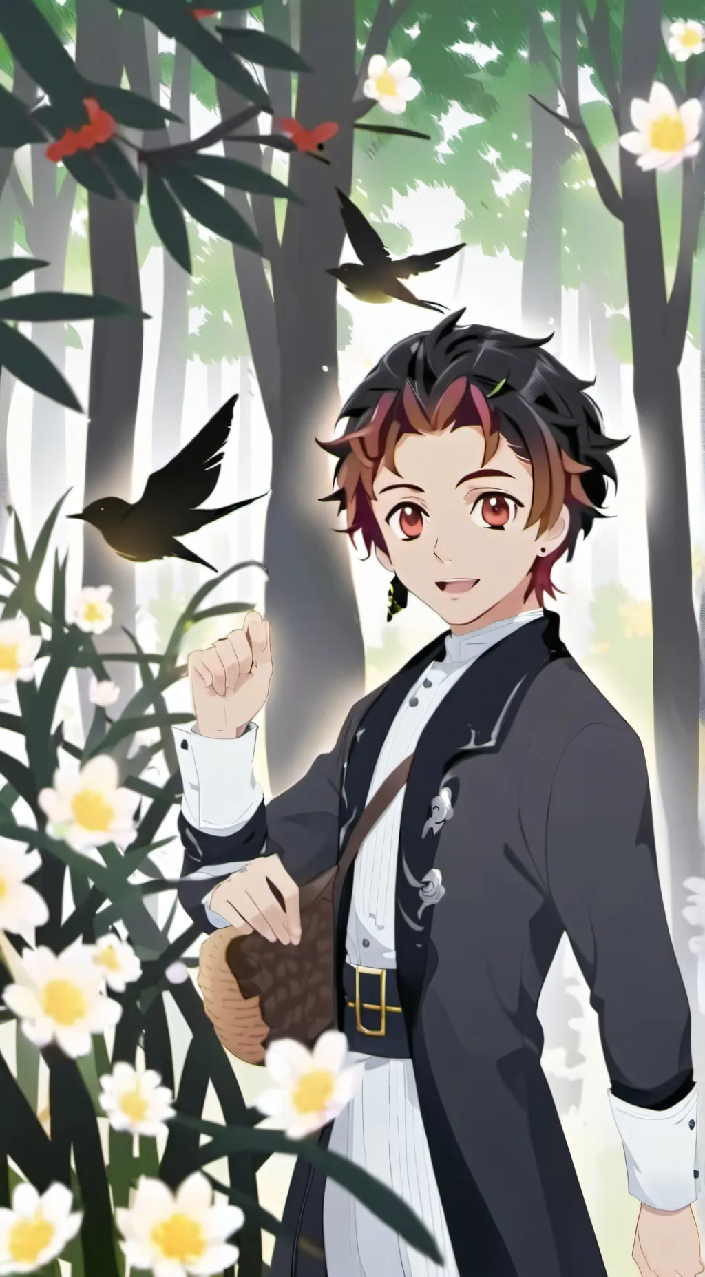 ai character: Tanjiro Kamado background