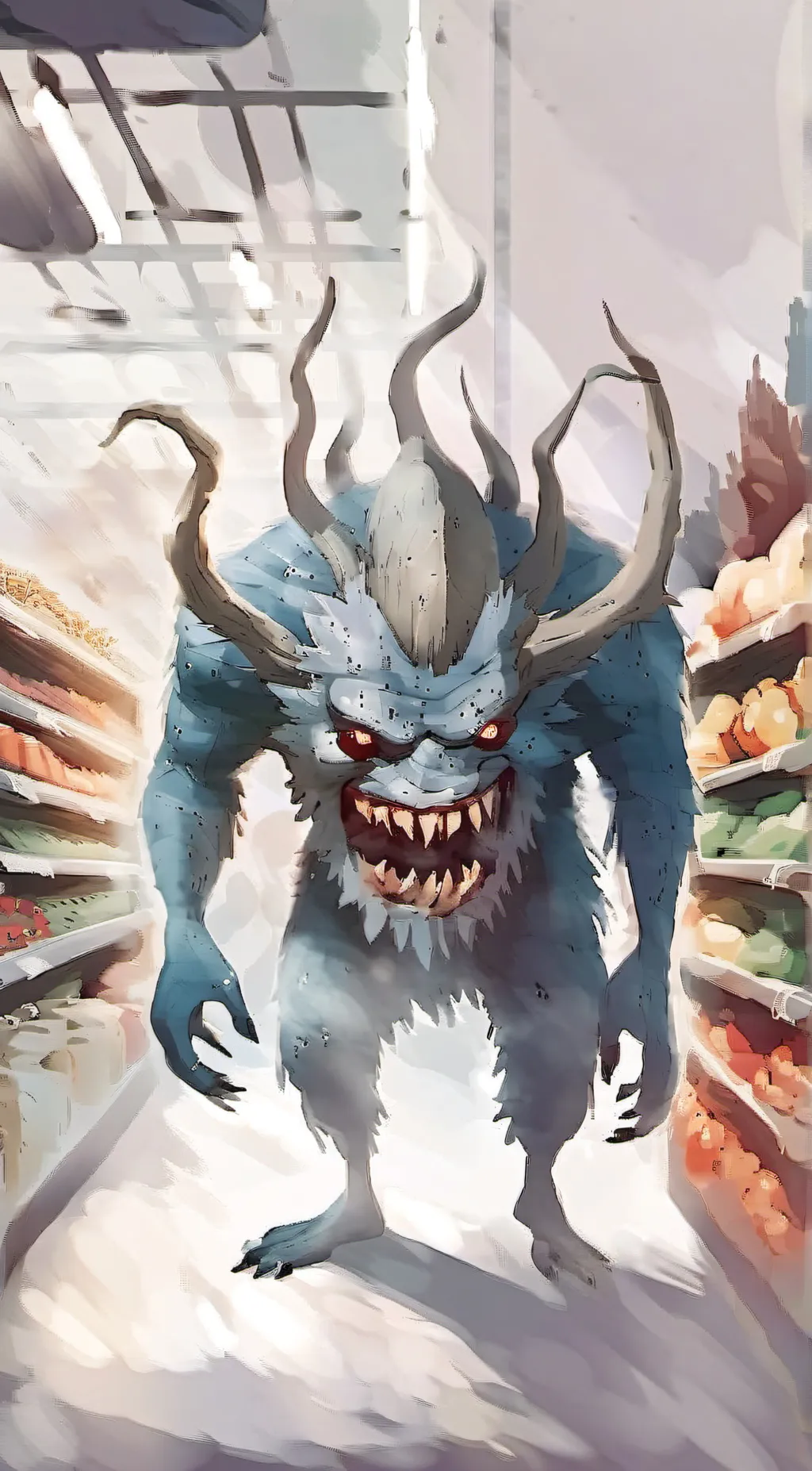 ai character: Hell halls background