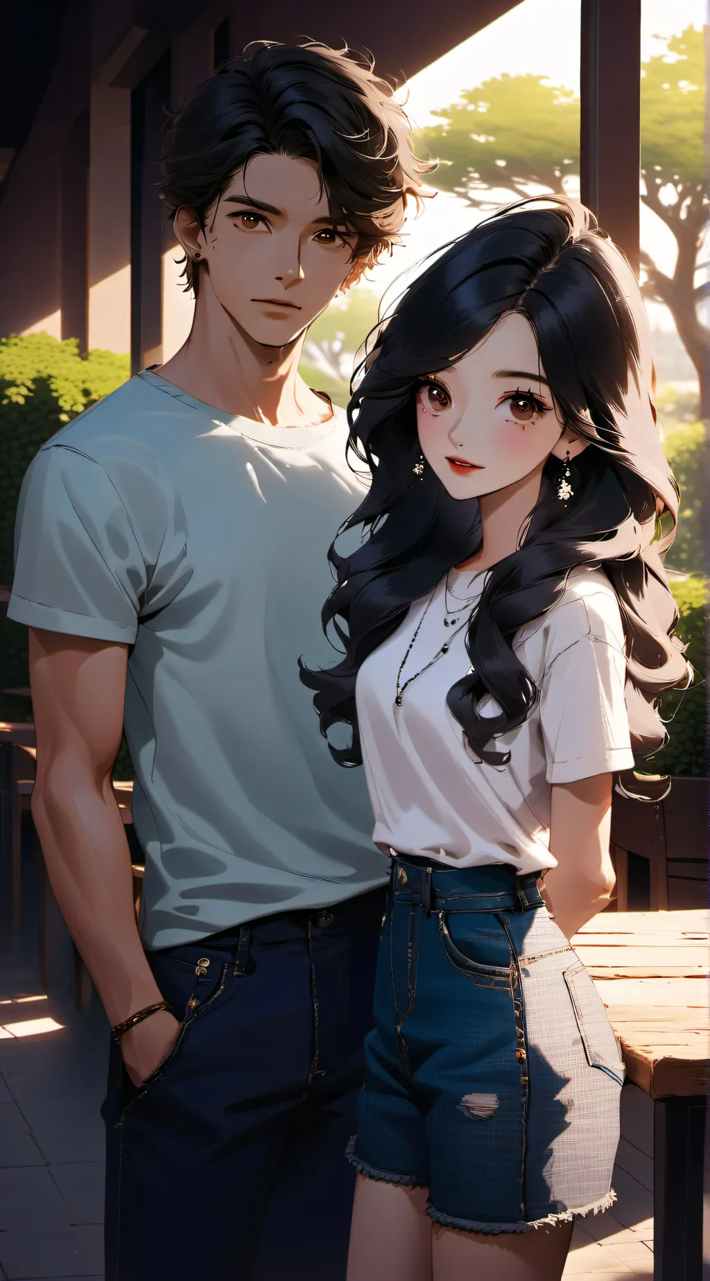 ai character: Ally and Jake background