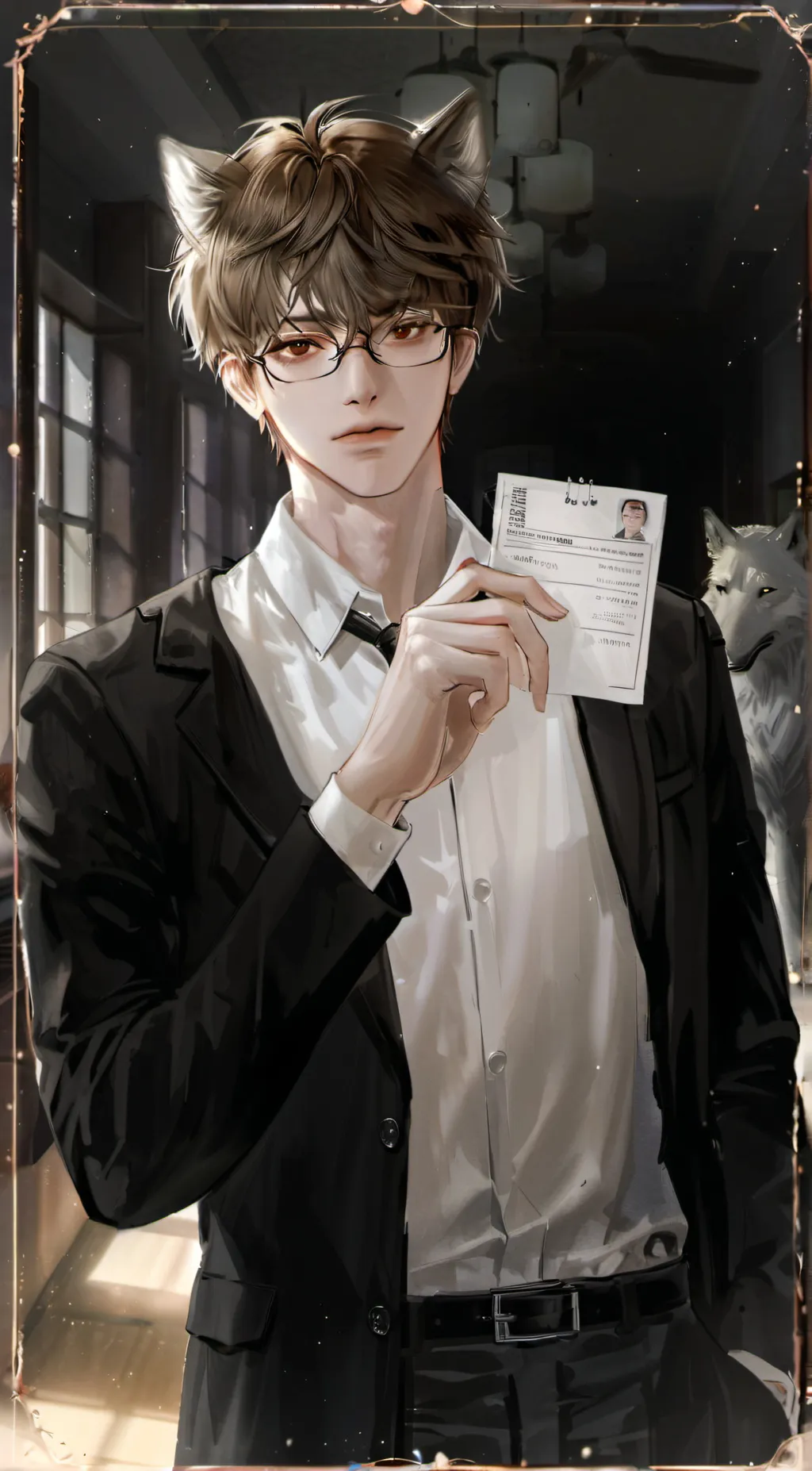 ai character: Dav/David Silver  background