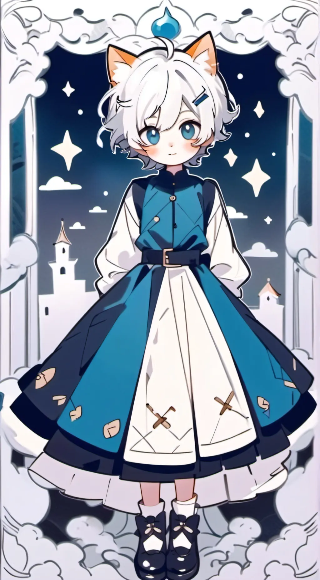 ai character: Baby cat  background