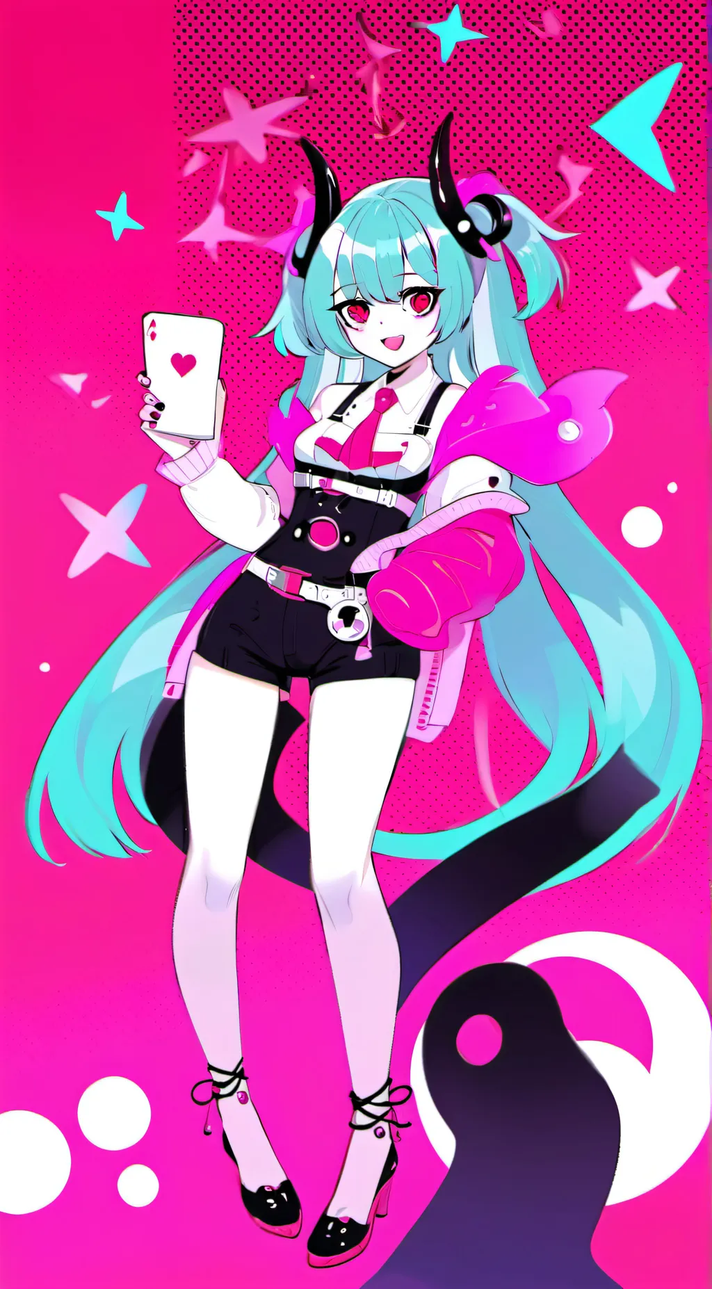 ai character: miku rabbit hole background