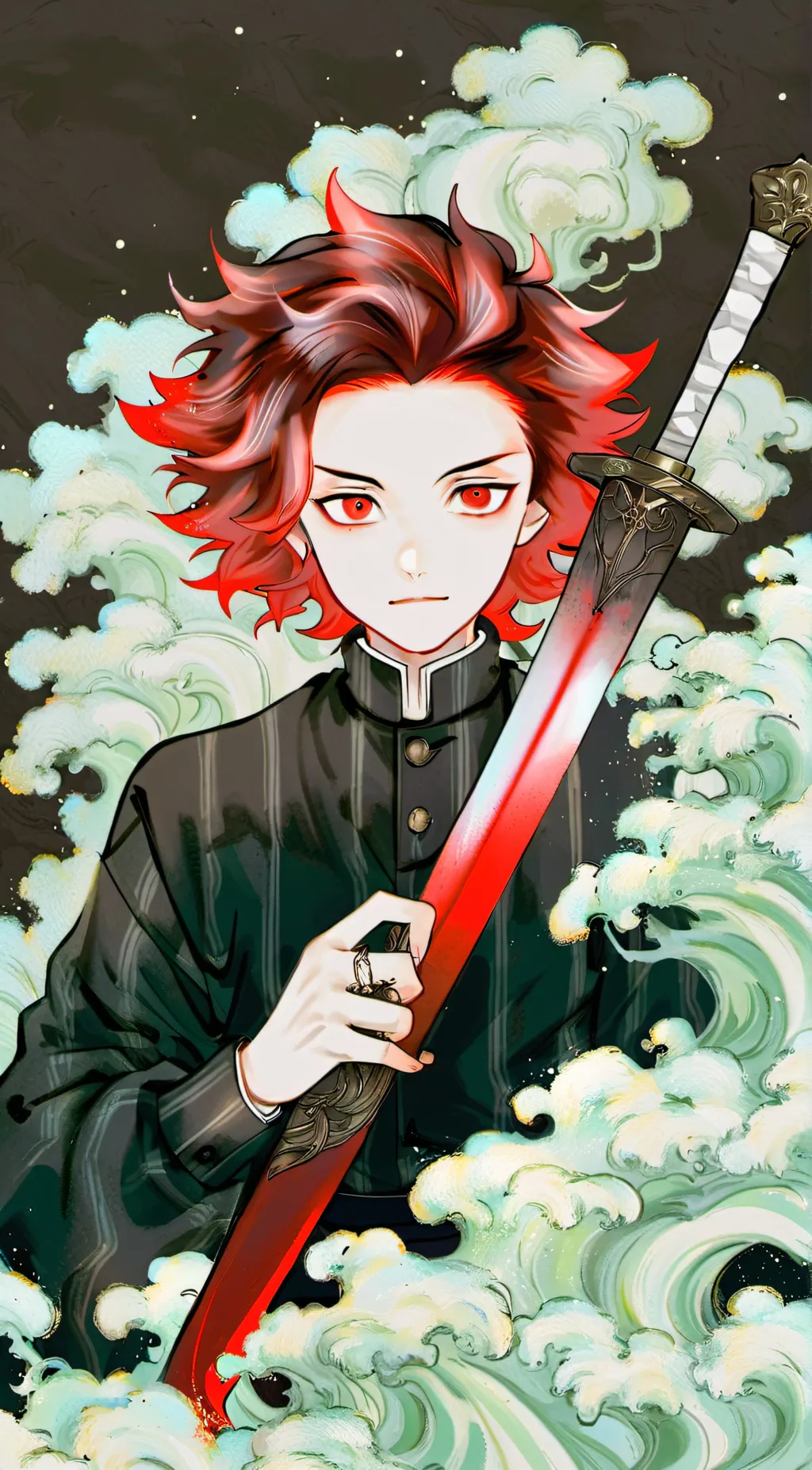 ai character: tanjiro  background