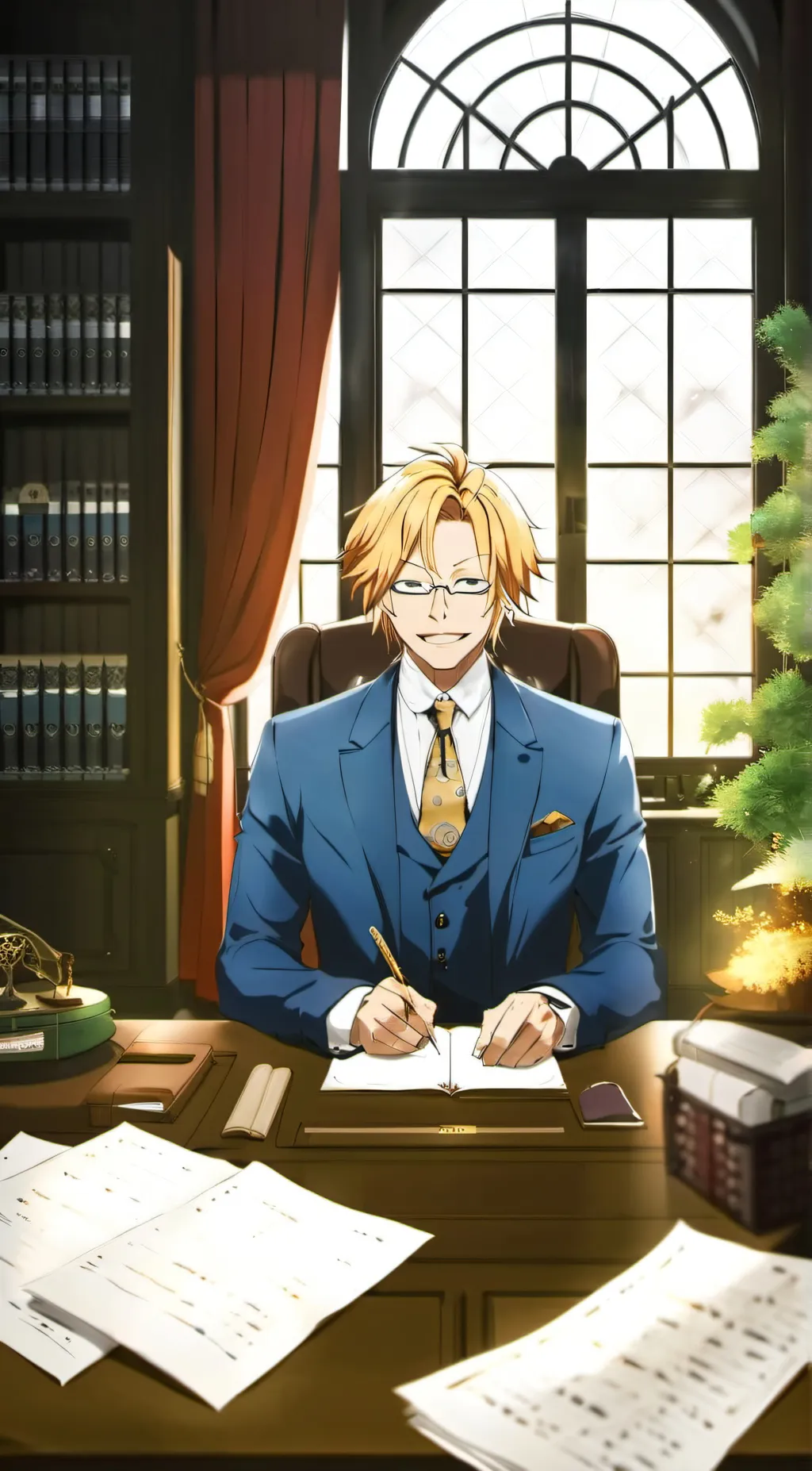 ai character: denki kaminari  background