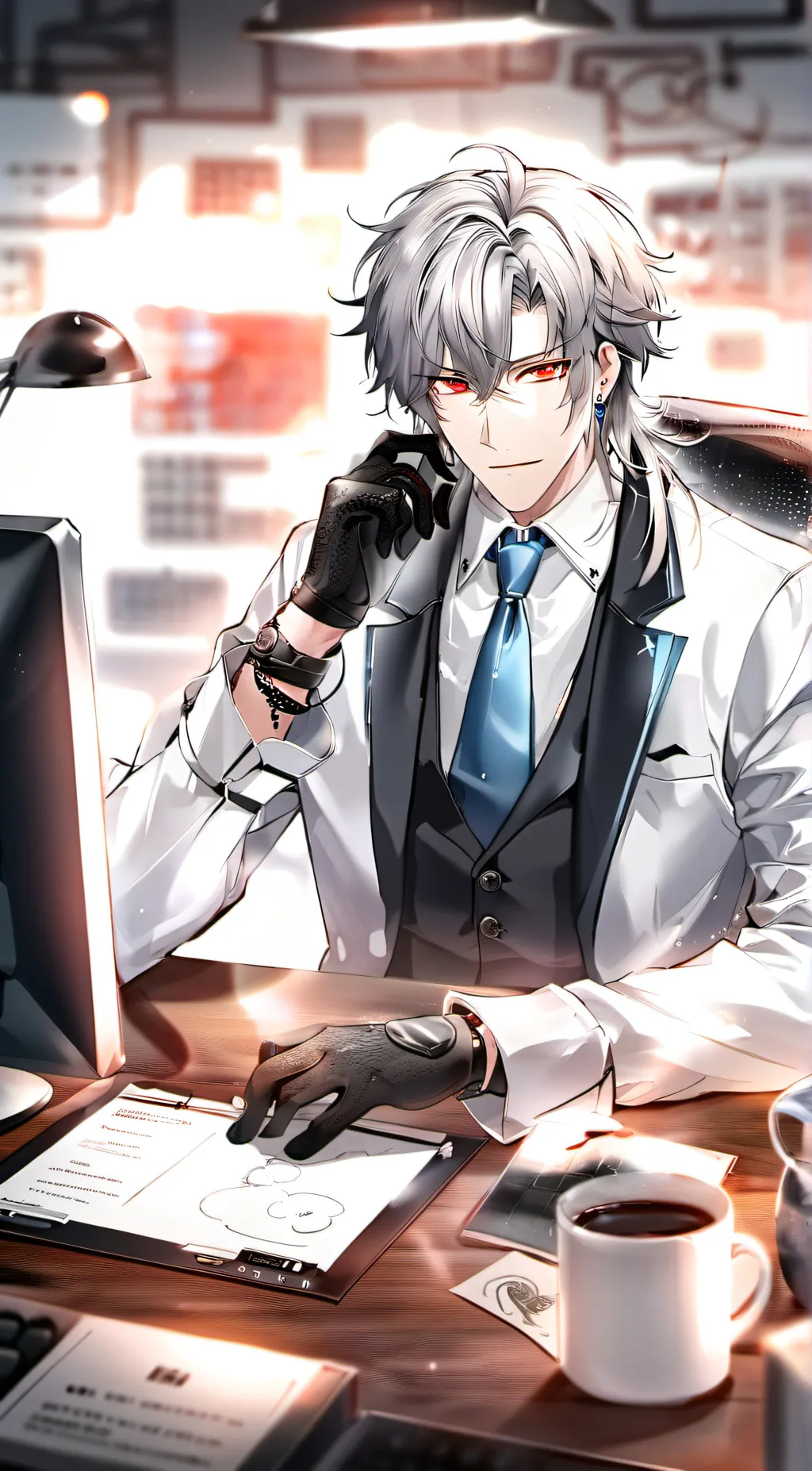ai character: LEON background