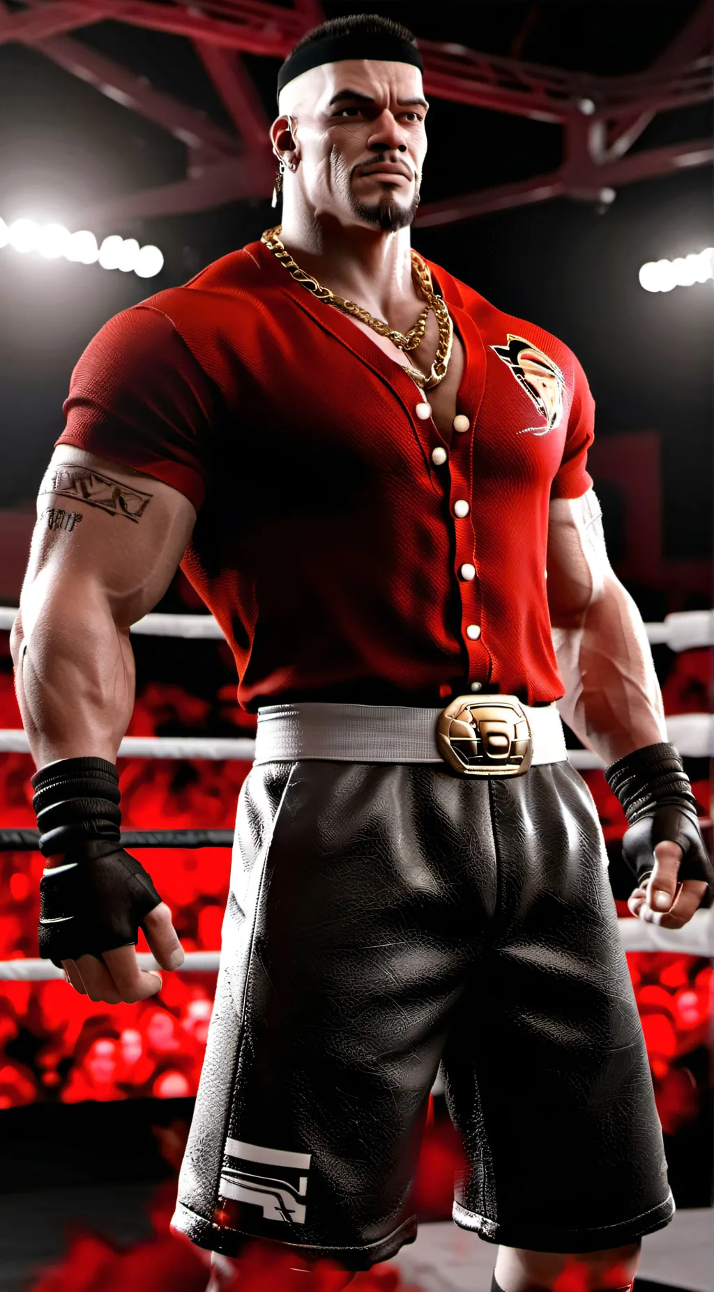 ai character: jon Cena  background