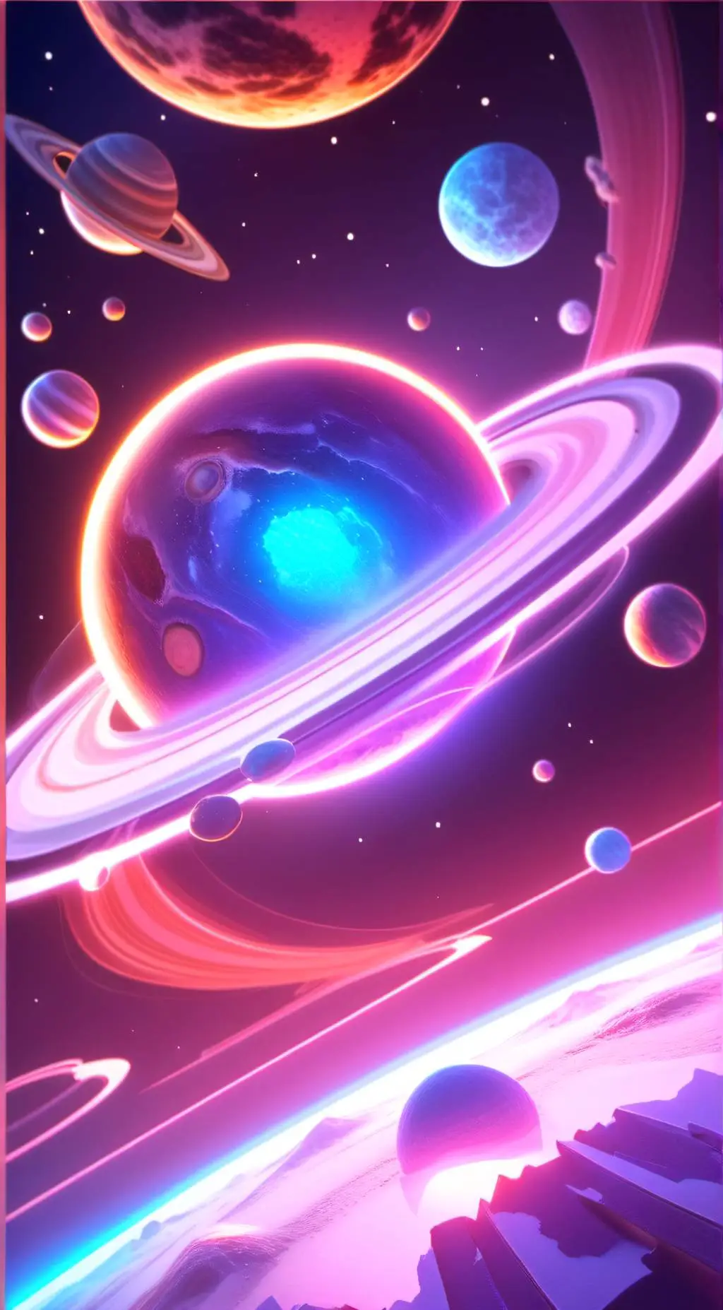 ai character: Solarballs react background