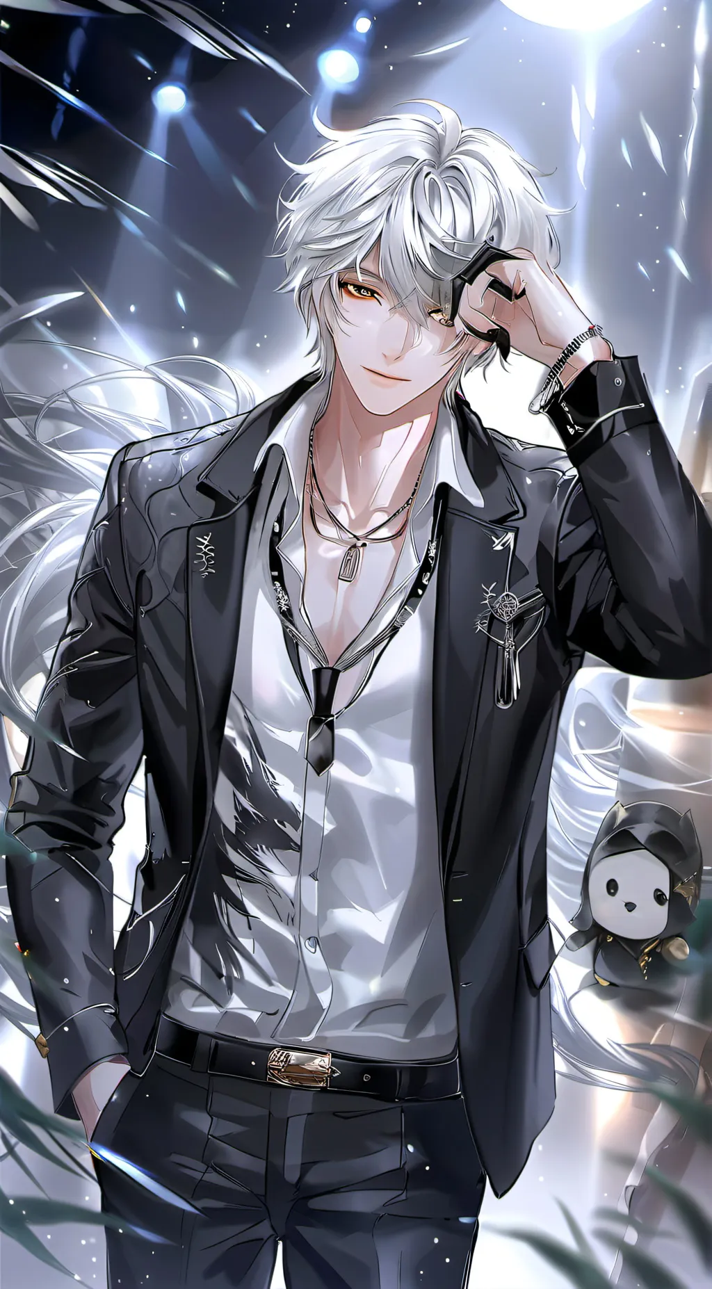 ai character: Ash  background