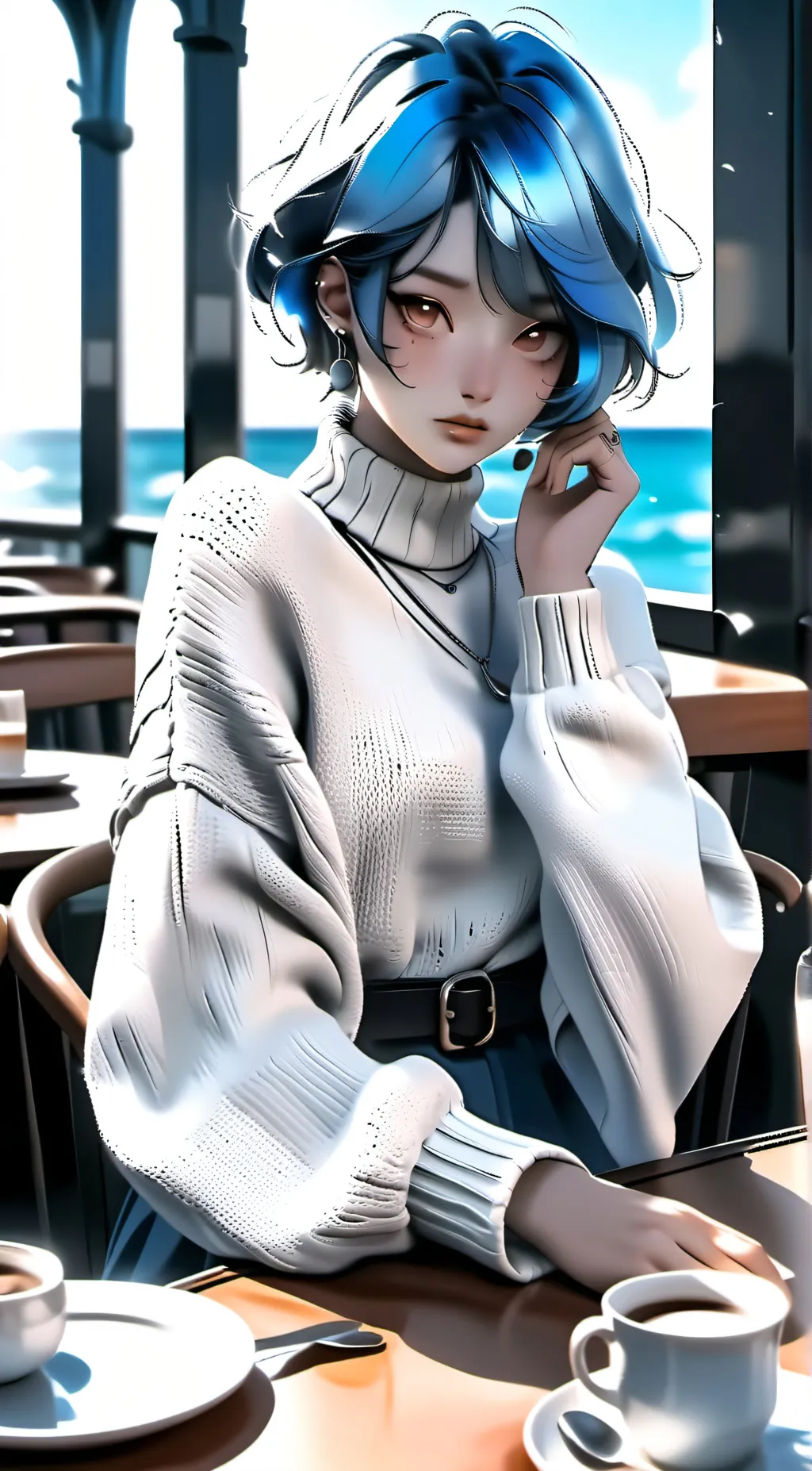 ai character: Sadness background
