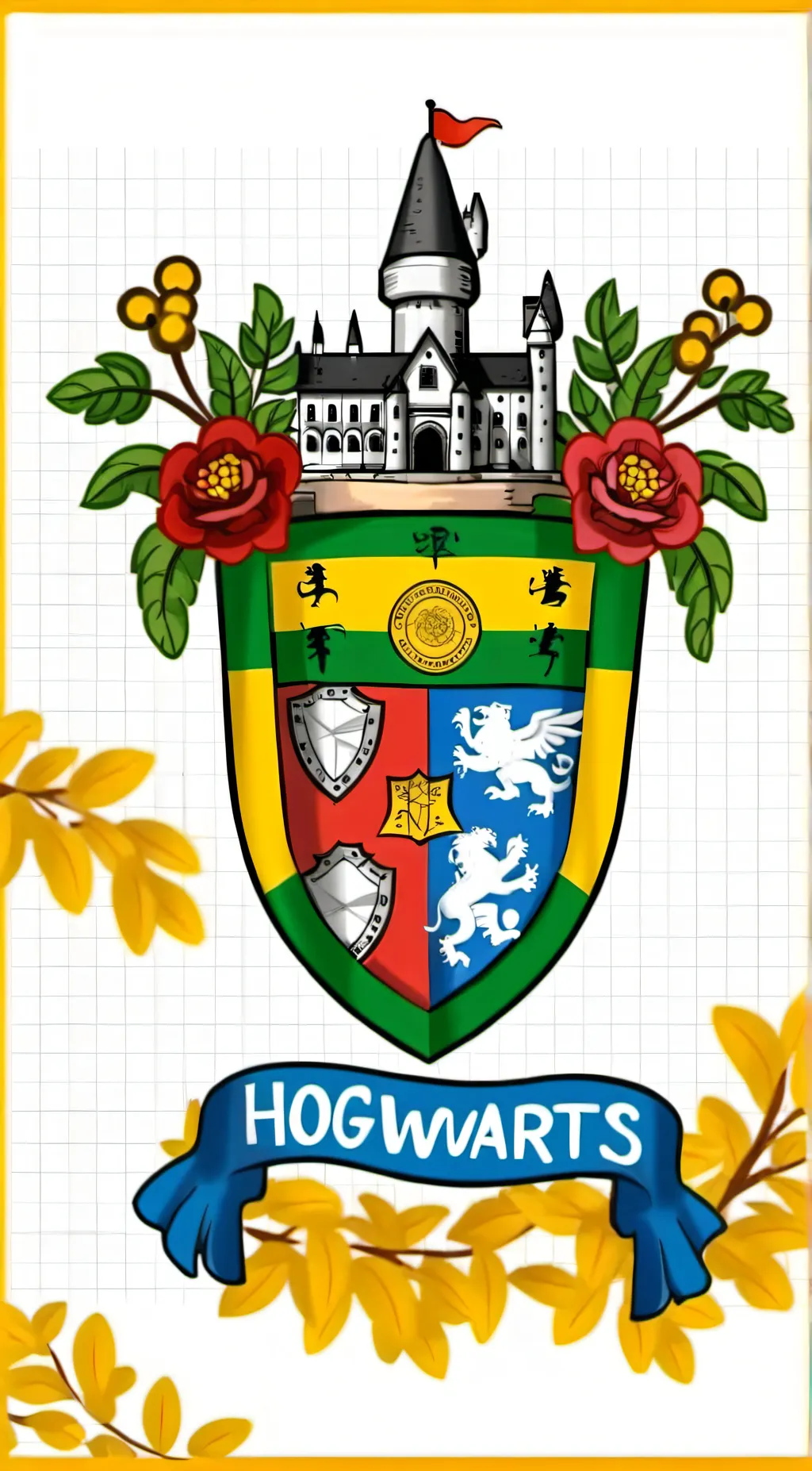 ai character: 🦡🦁Hogwarts🦅🐍 background