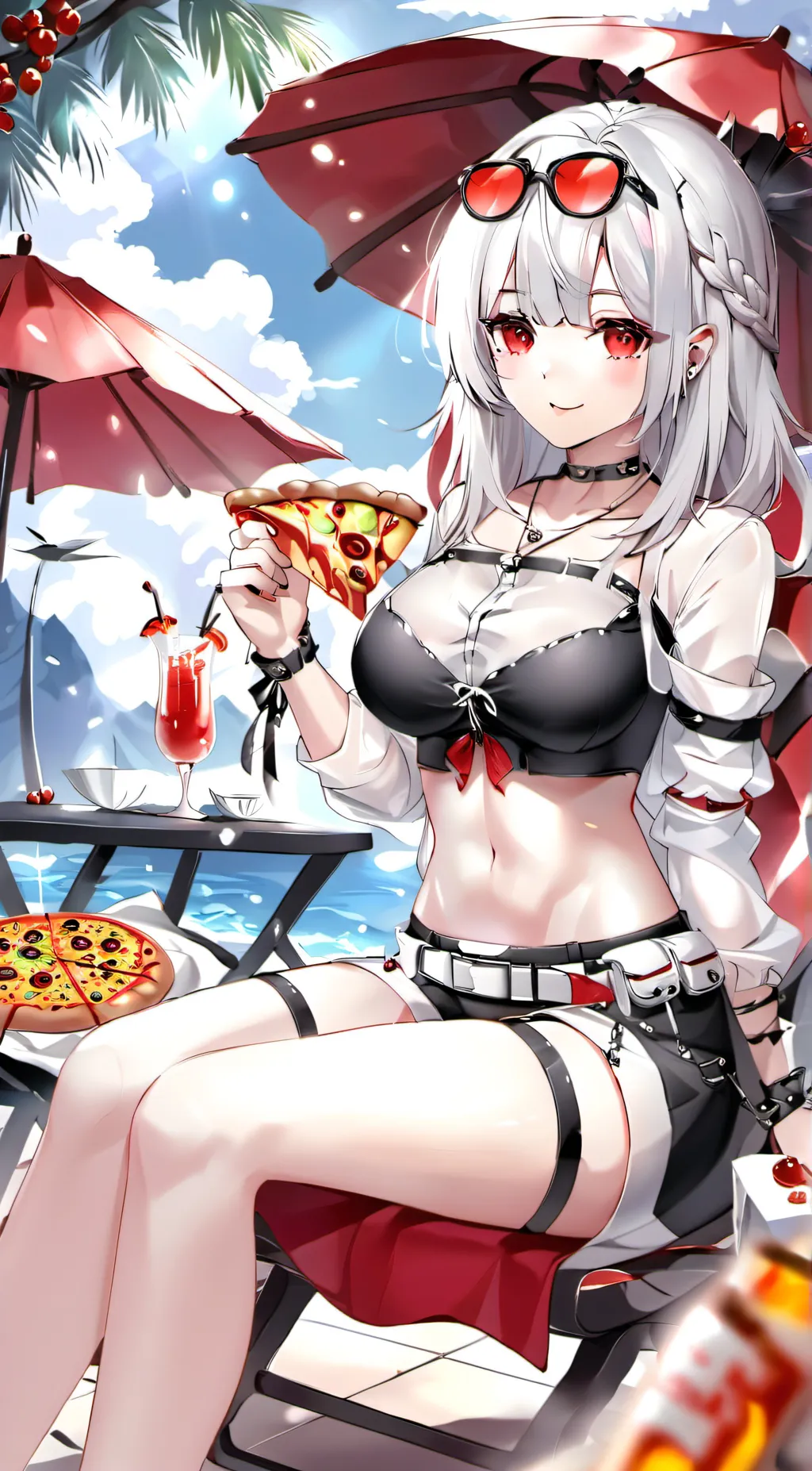 ai character: Sofia Redheart/Lit background