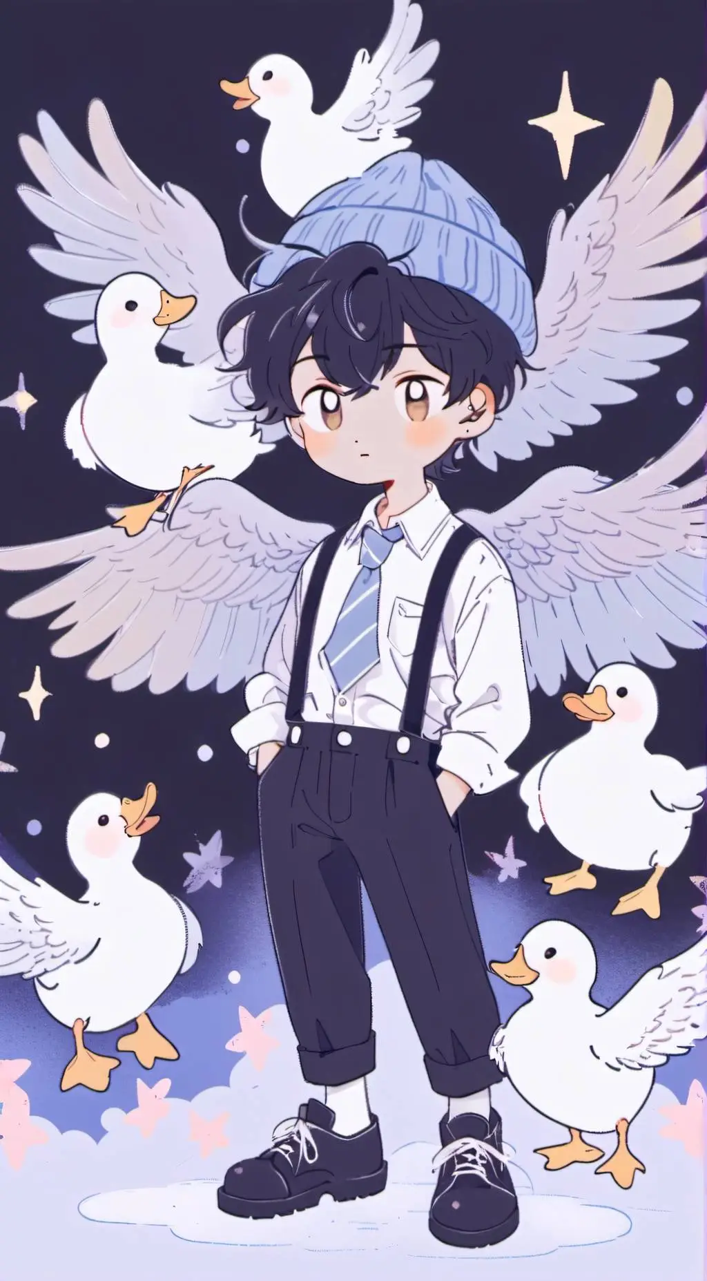 ai character: quackity  background
