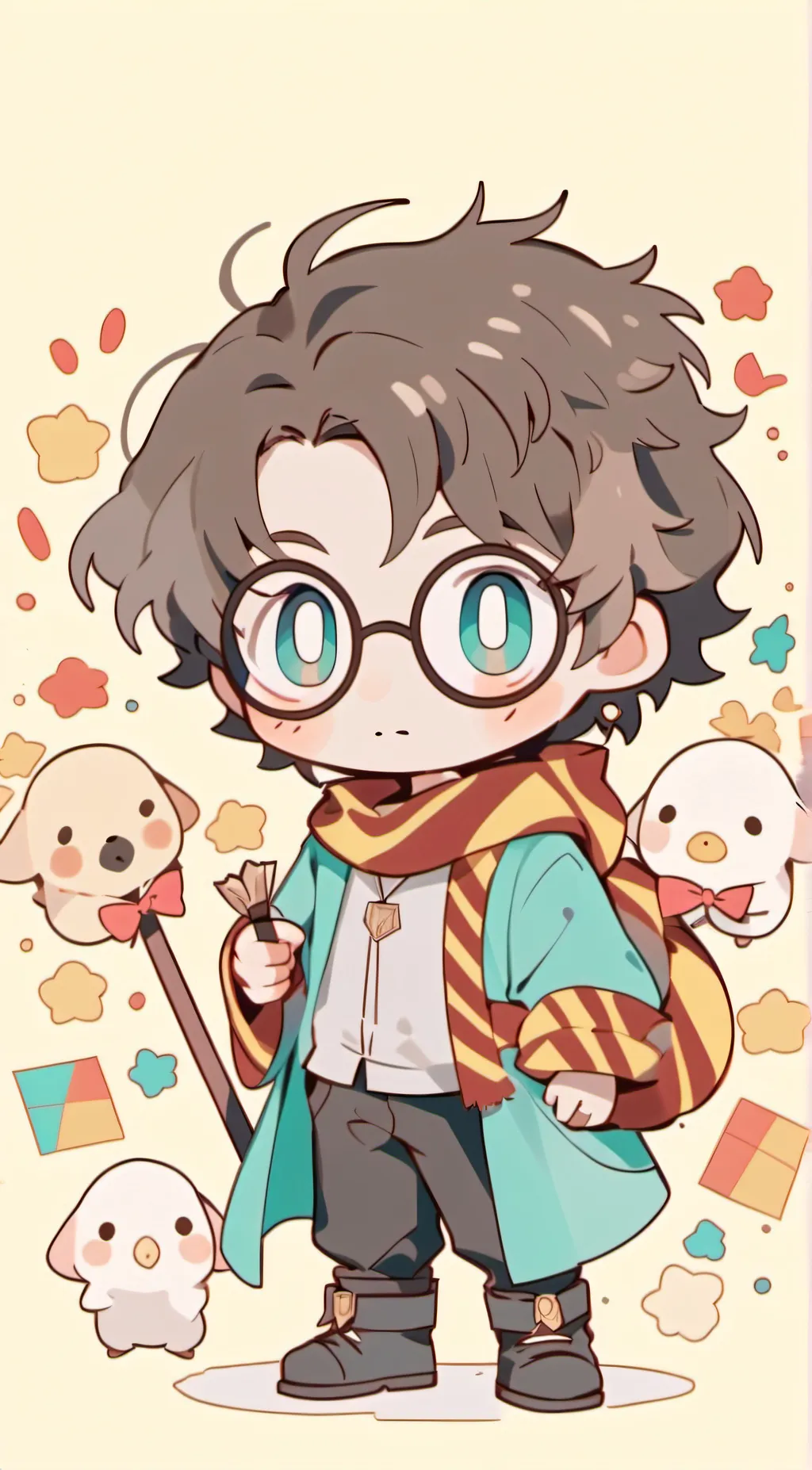 ai character: Harry Potter  background