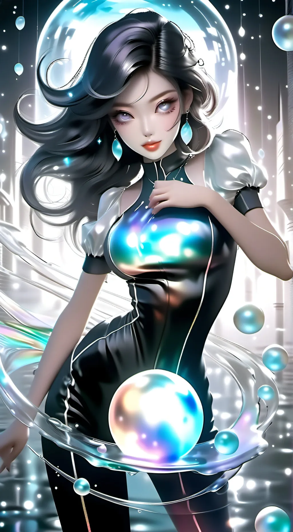 ai character: universe women background