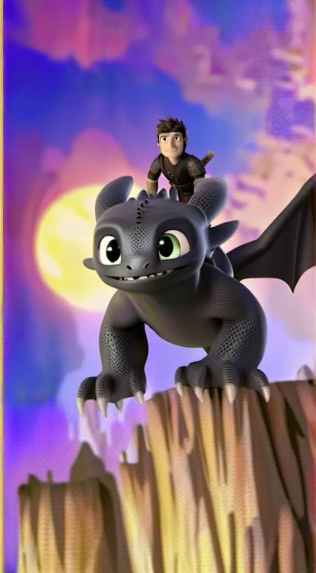 ai character: Toothless HTTYD background