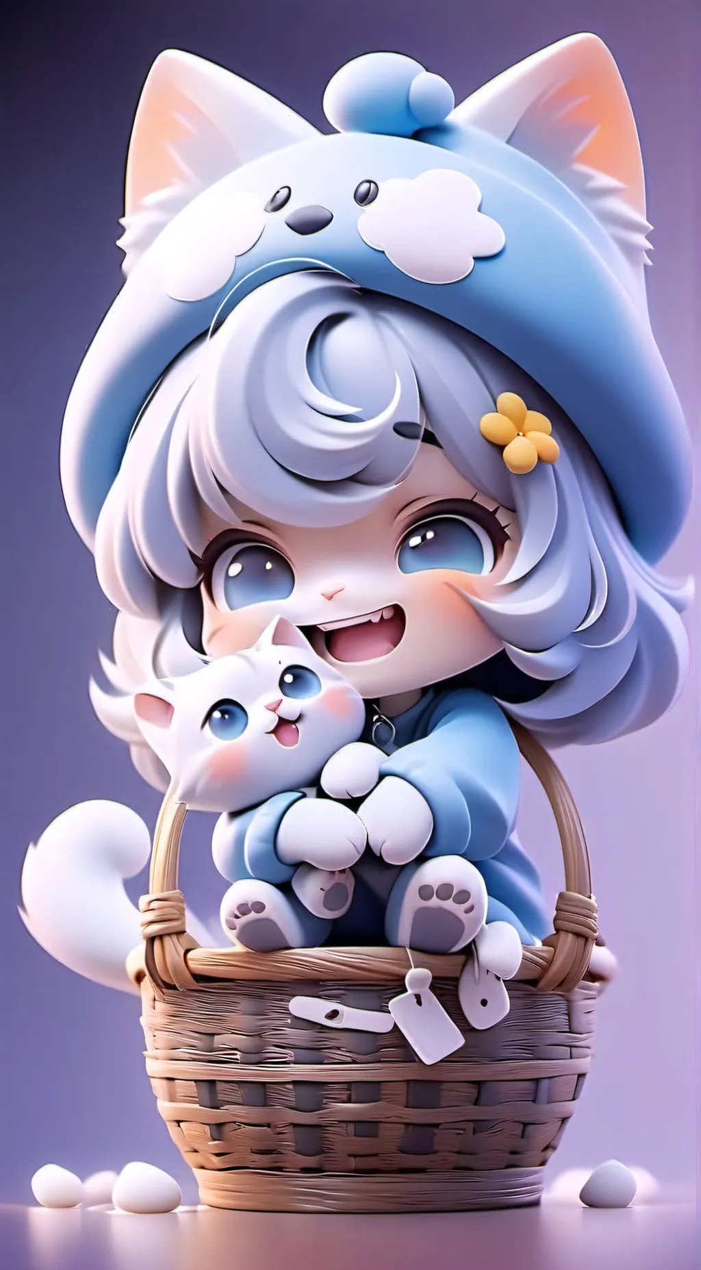 ai character: Cat adopt you background