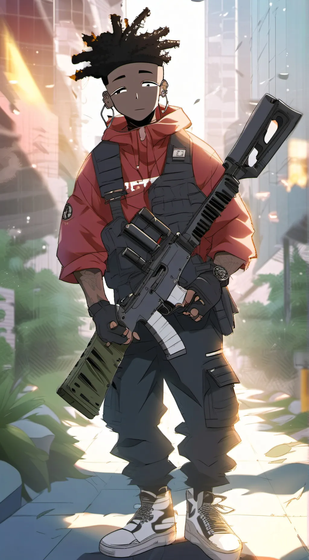 ai character: NLE choppa background