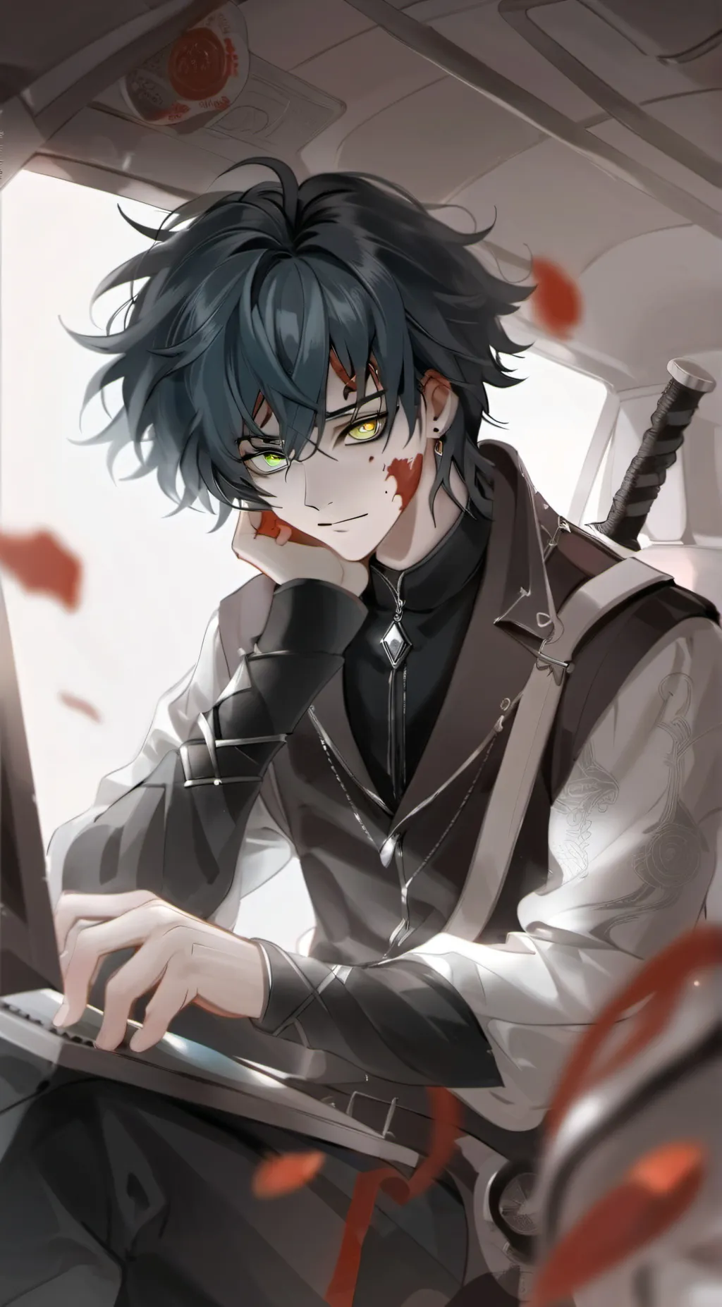 ai character: Muichiro + Hashira background